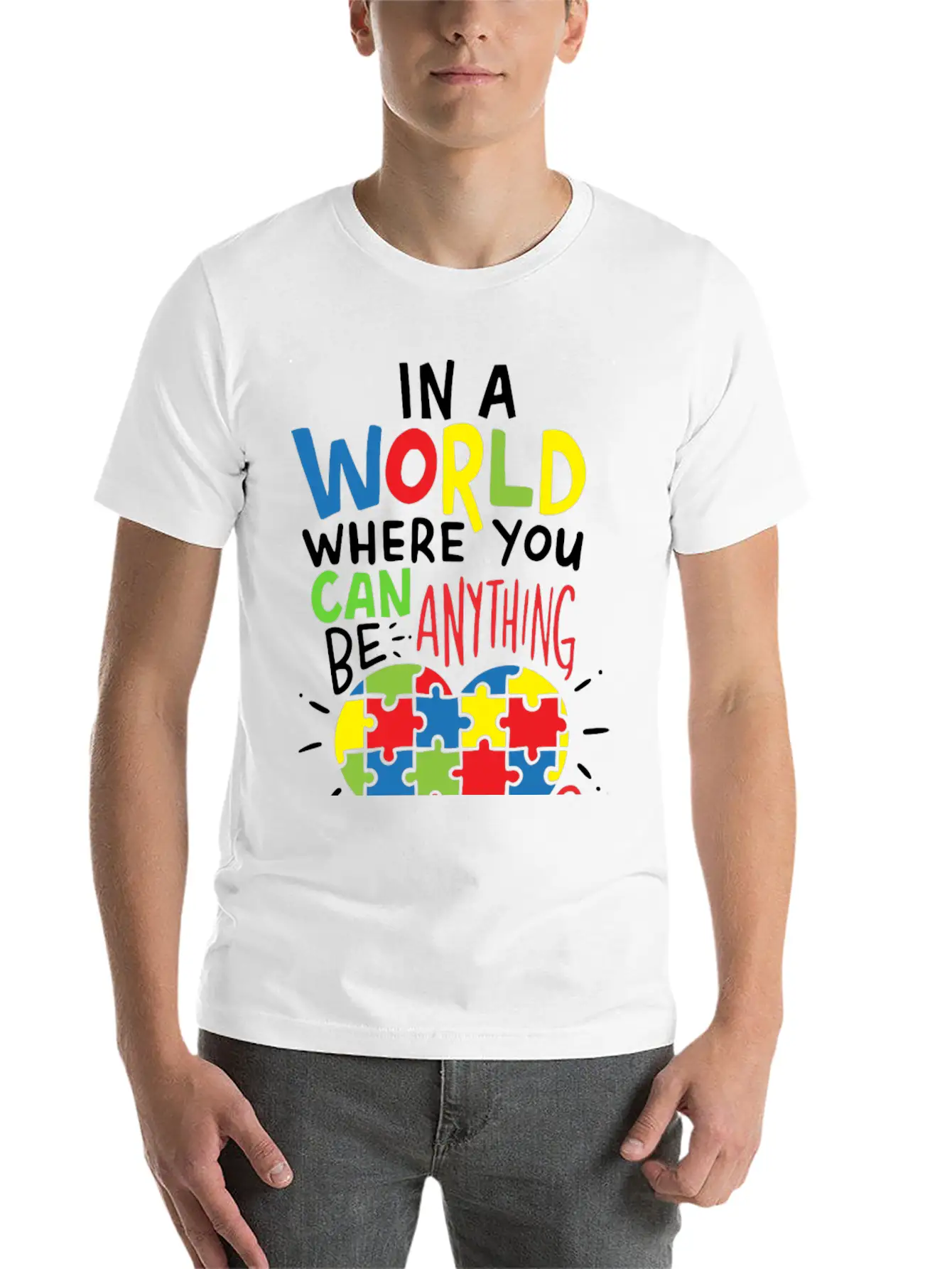 Autism Be Kind Kindness Unisex Casual T-Shirt – Clean Design For Daily Comfort