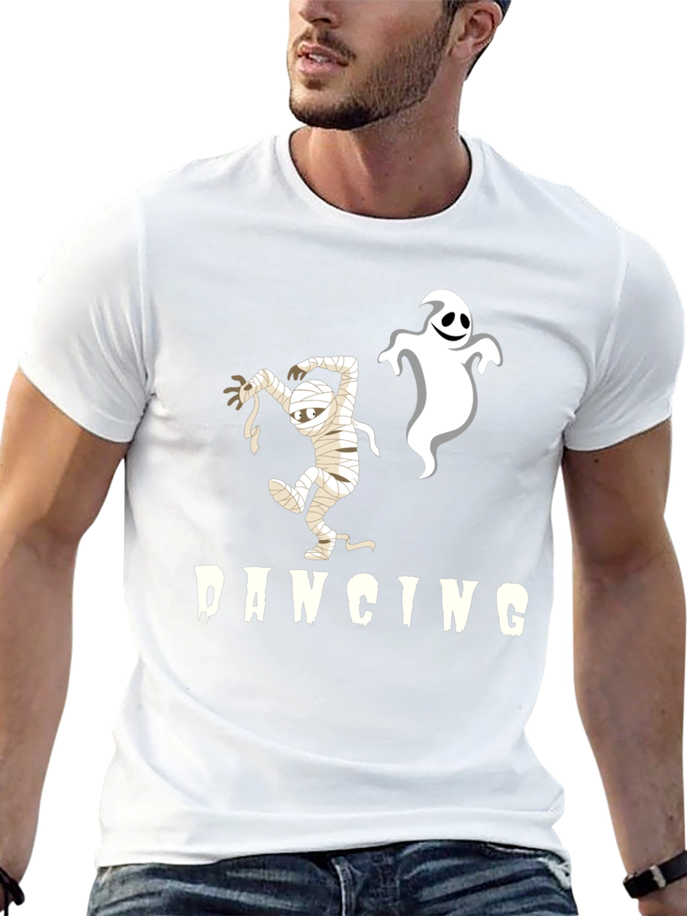 Dancing Mummy & Ghost Black T-Shirt