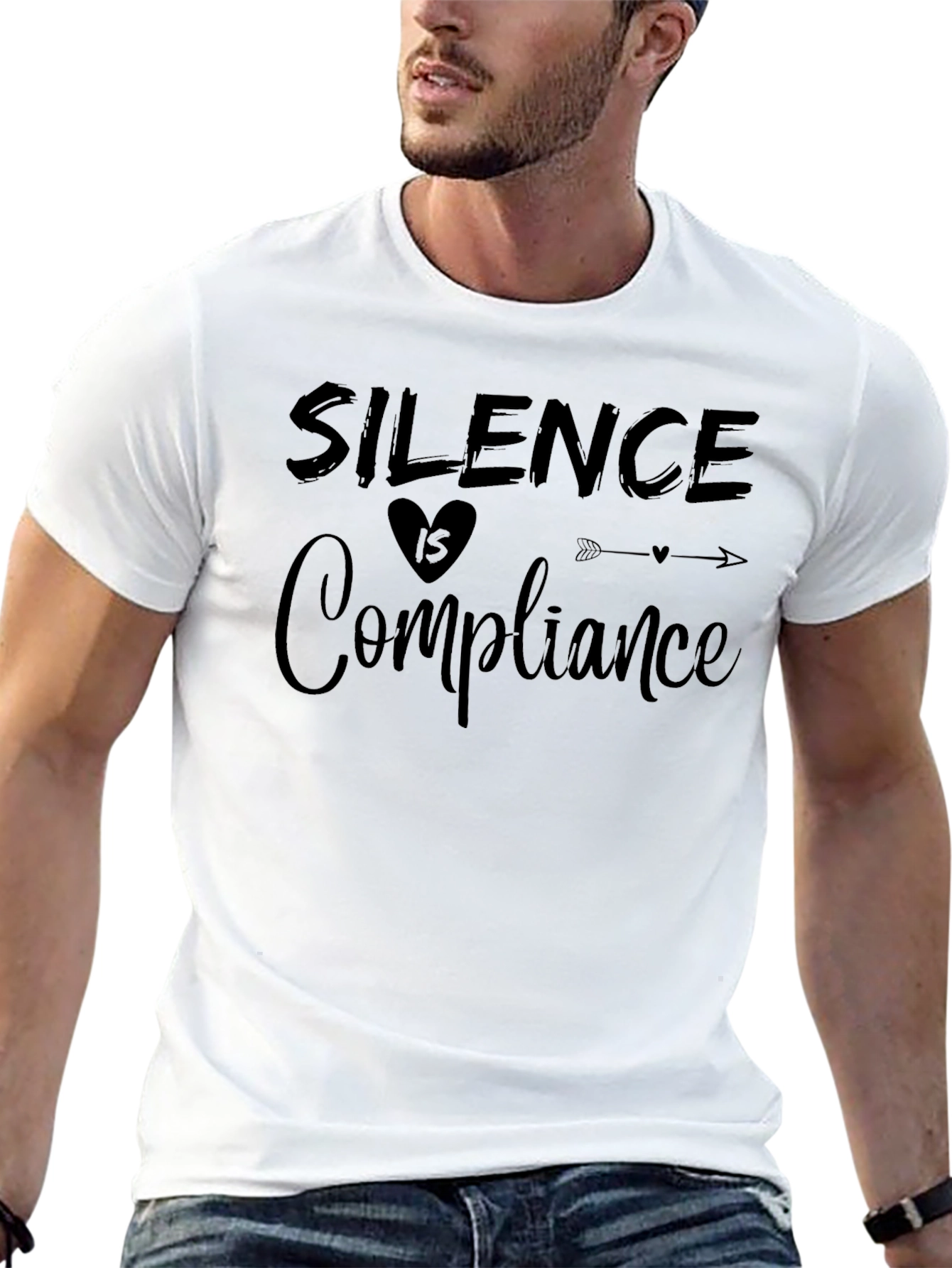 Silence is Compliance Graphic Tee - Black