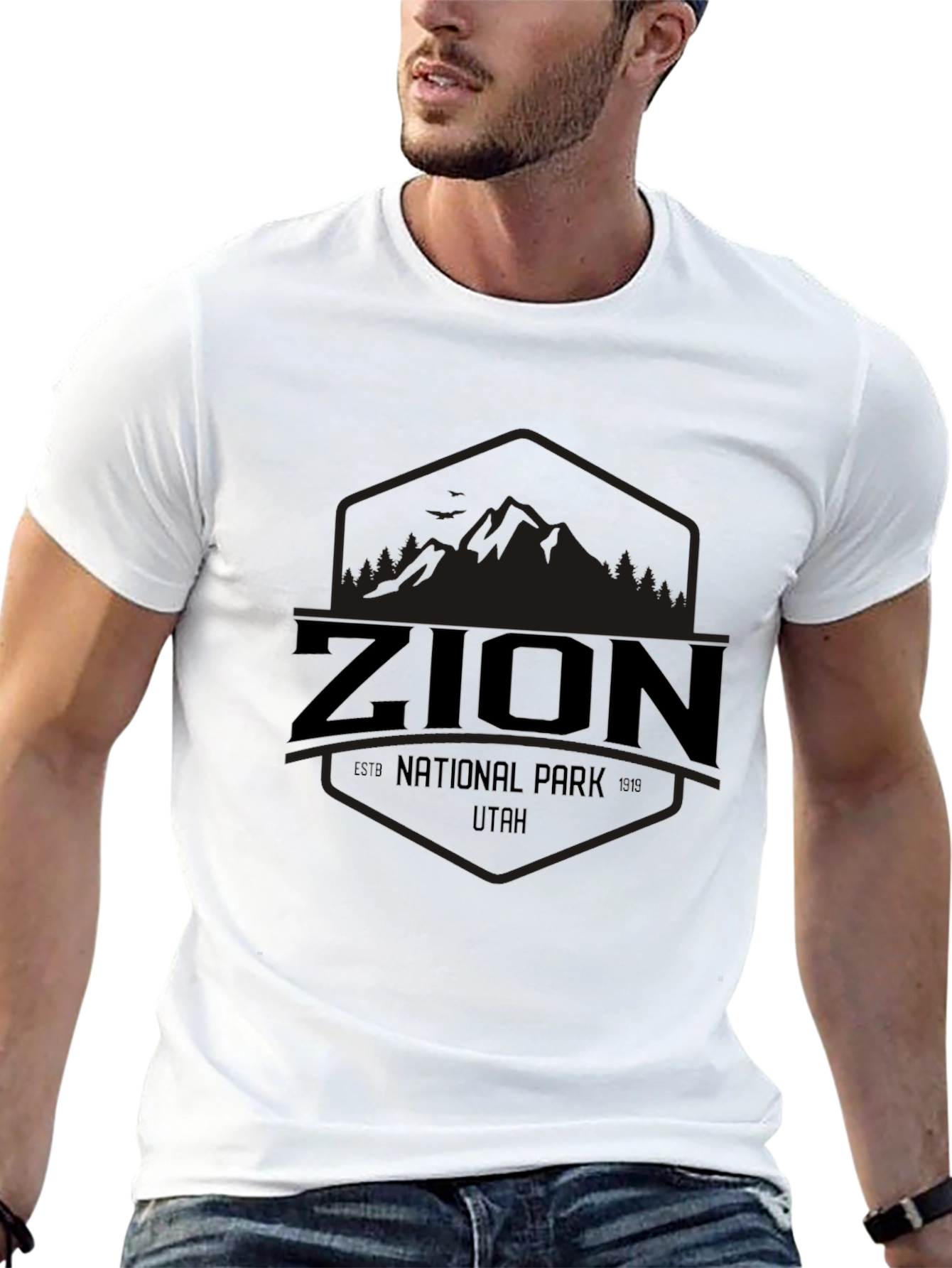 Zion National Park Utah Graphic Tee - Black