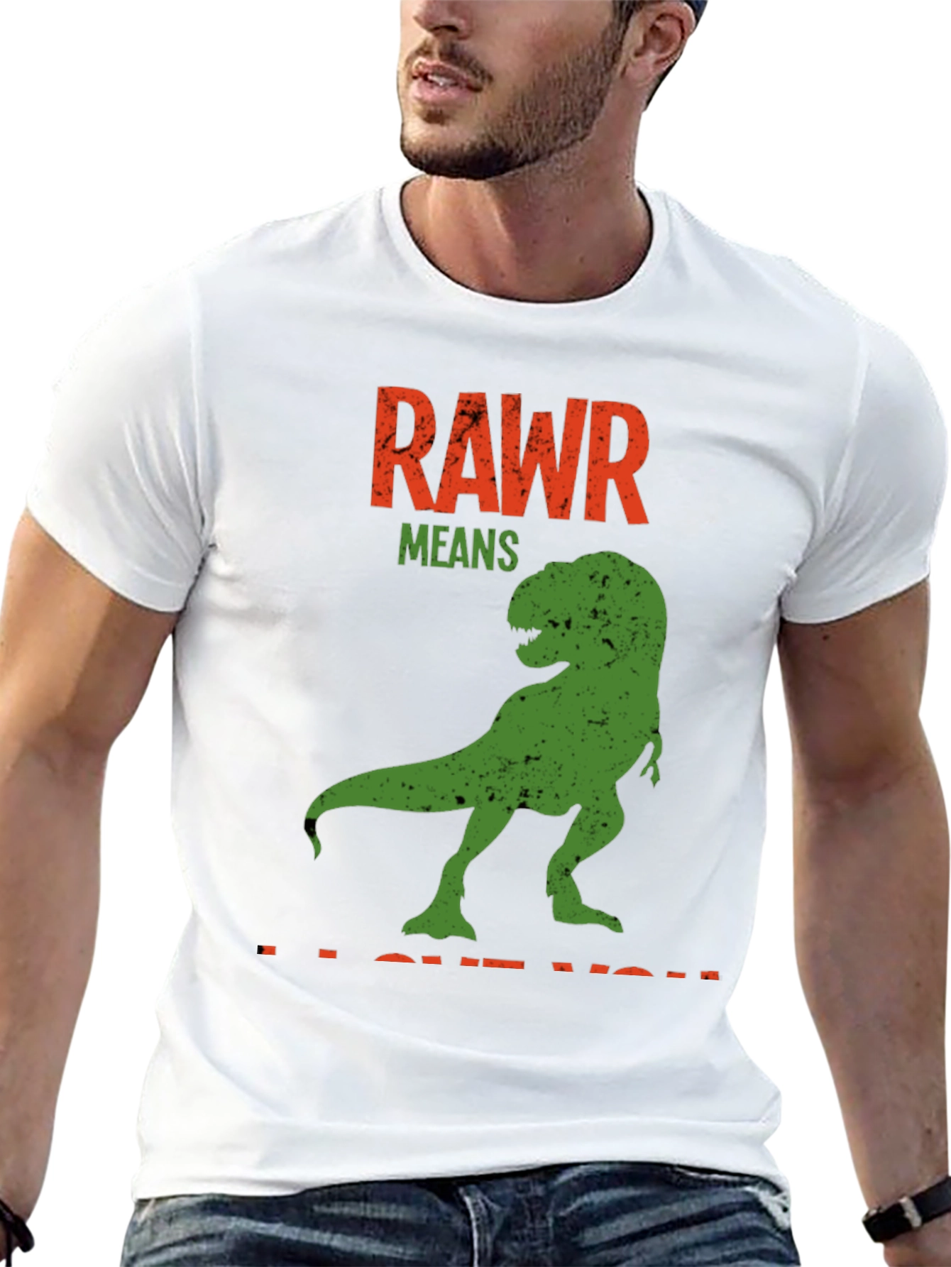 Rawr Means I Love You Dinosaur T-Shirt
