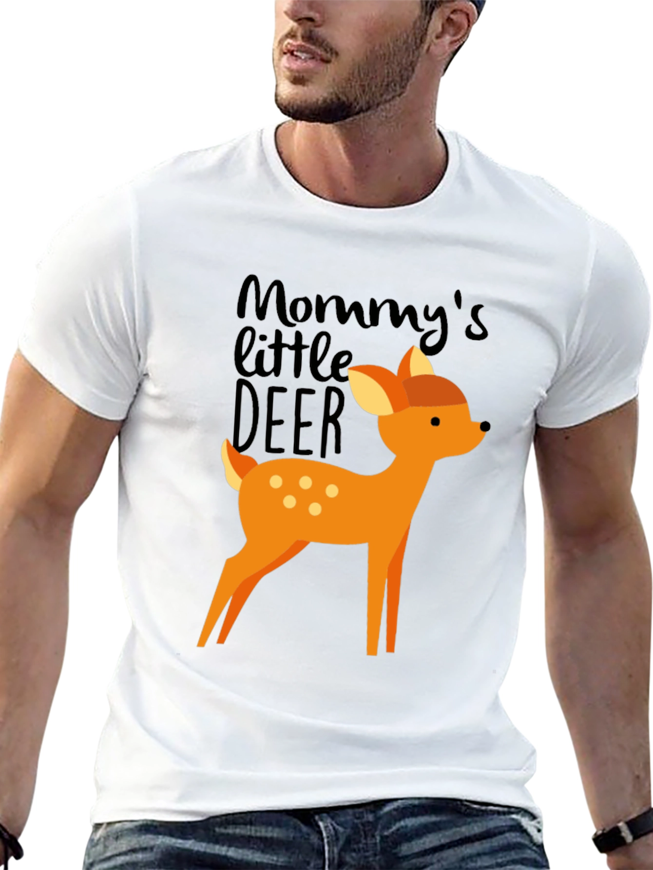 Mommys Little Deer Graphic Tee - Black