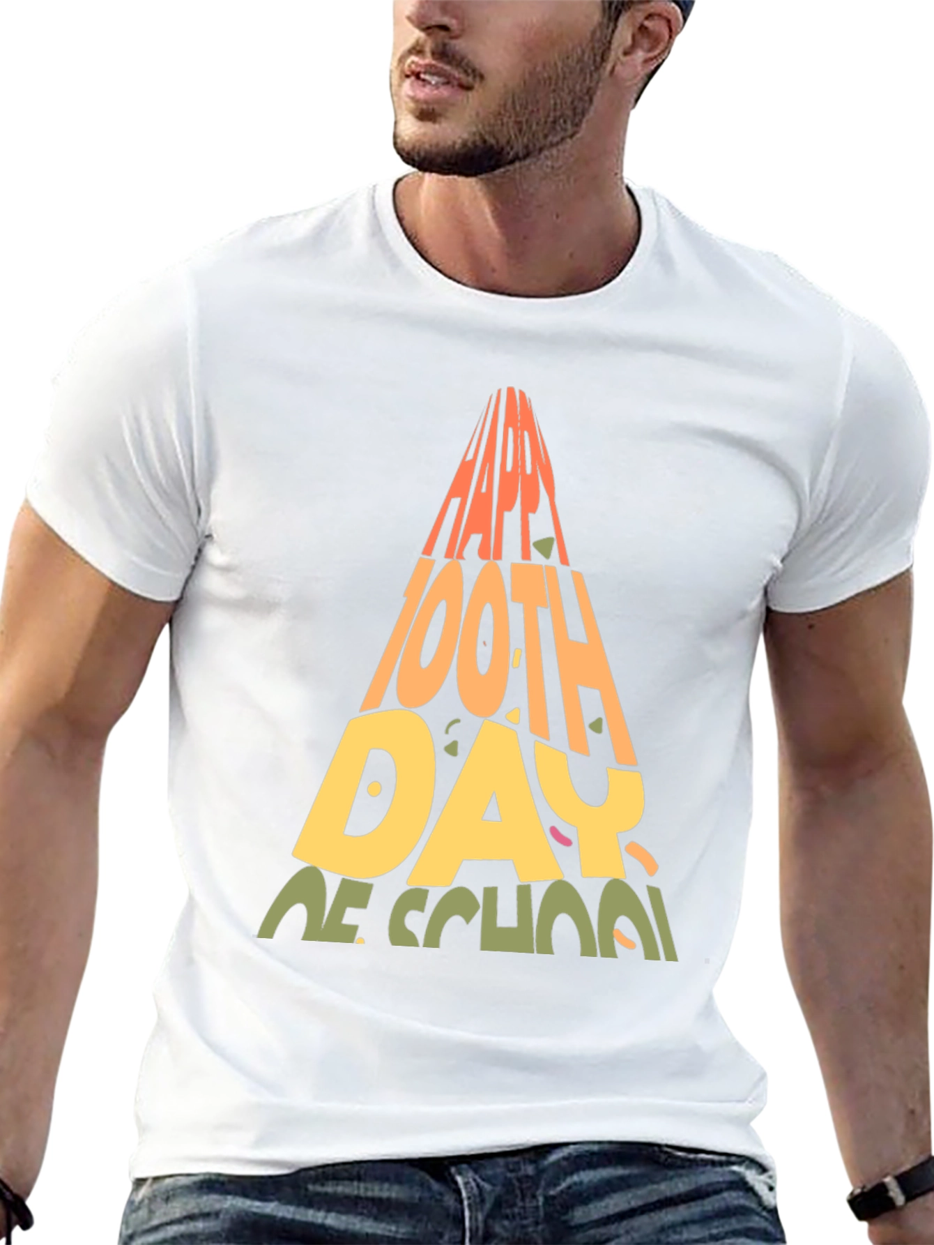 Happy 100th Day of School Black T-Shirt