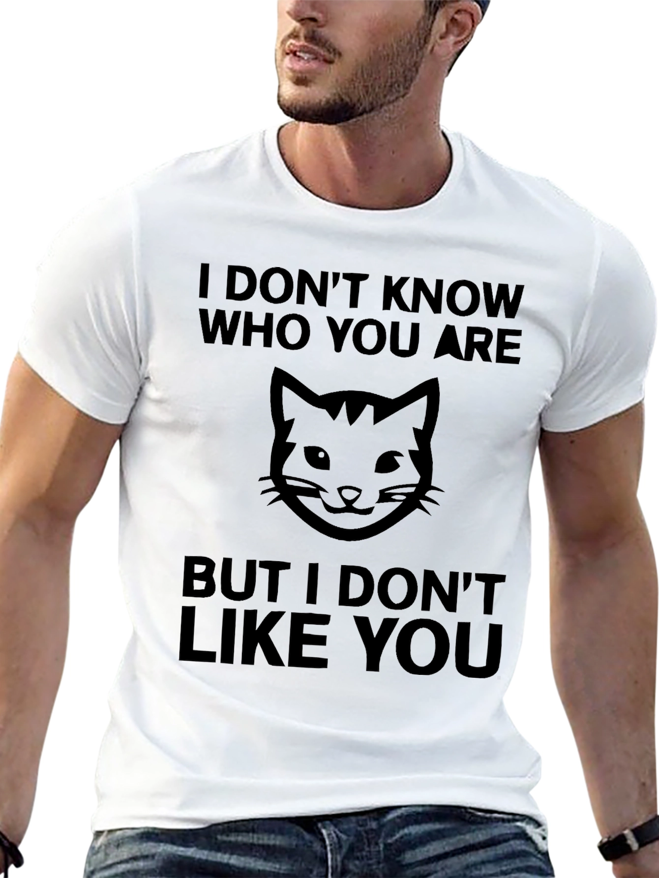 Funny Cat Graphic T-Shirt - I Dont Like You