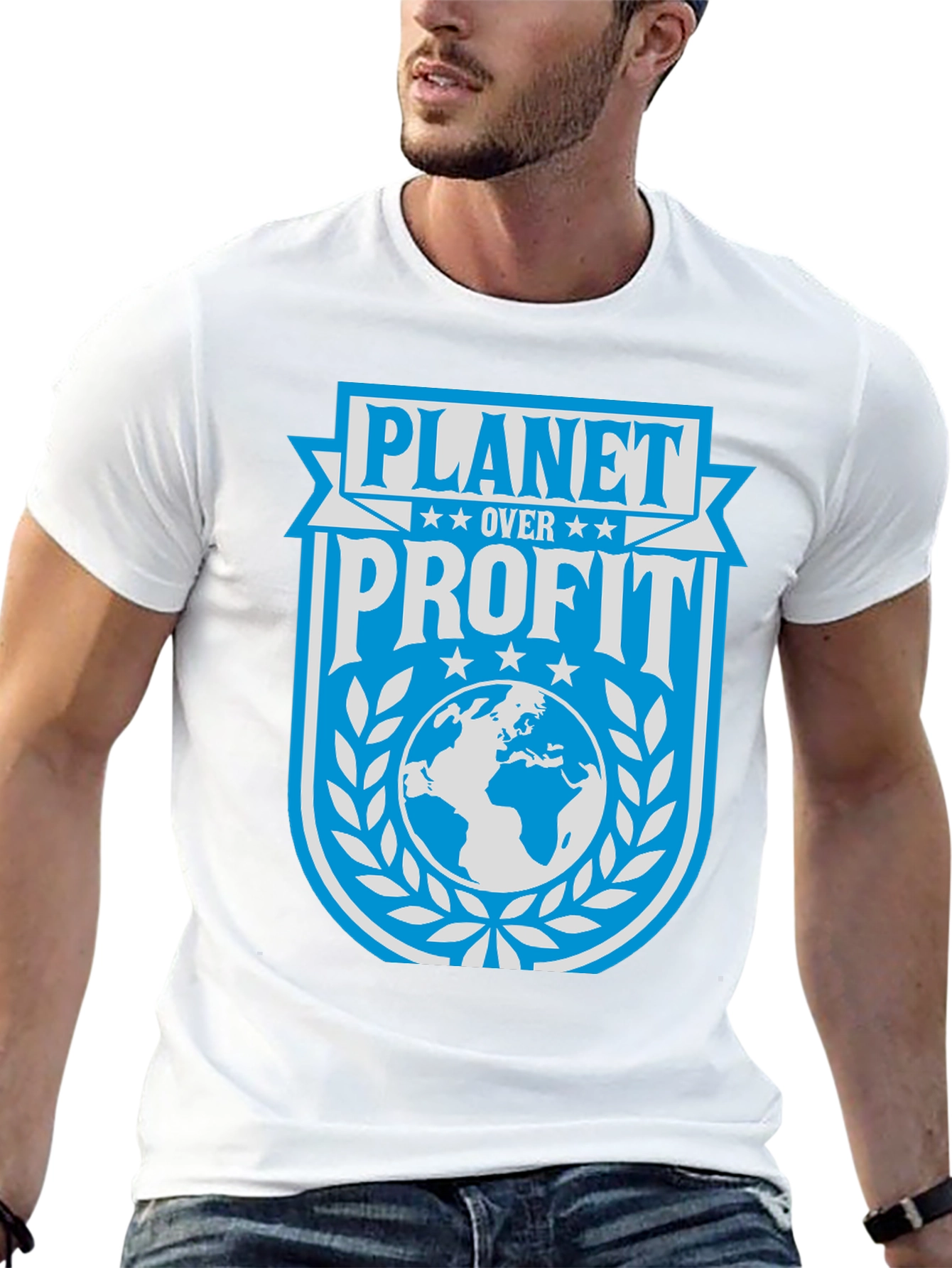 Planet Over Profit Graphic Tee - Eco-Friendly Statement