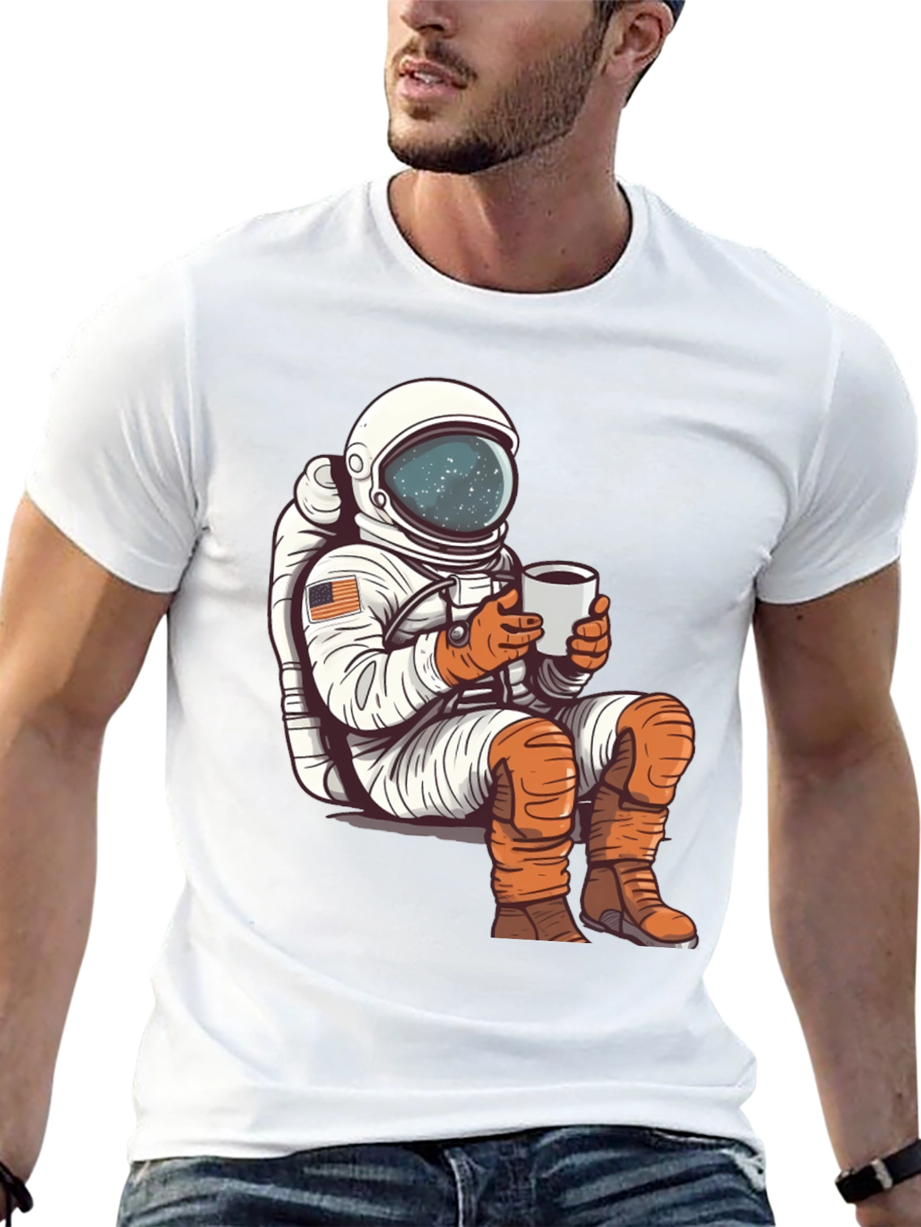 Astronaut Coffee Break Graphic Tee