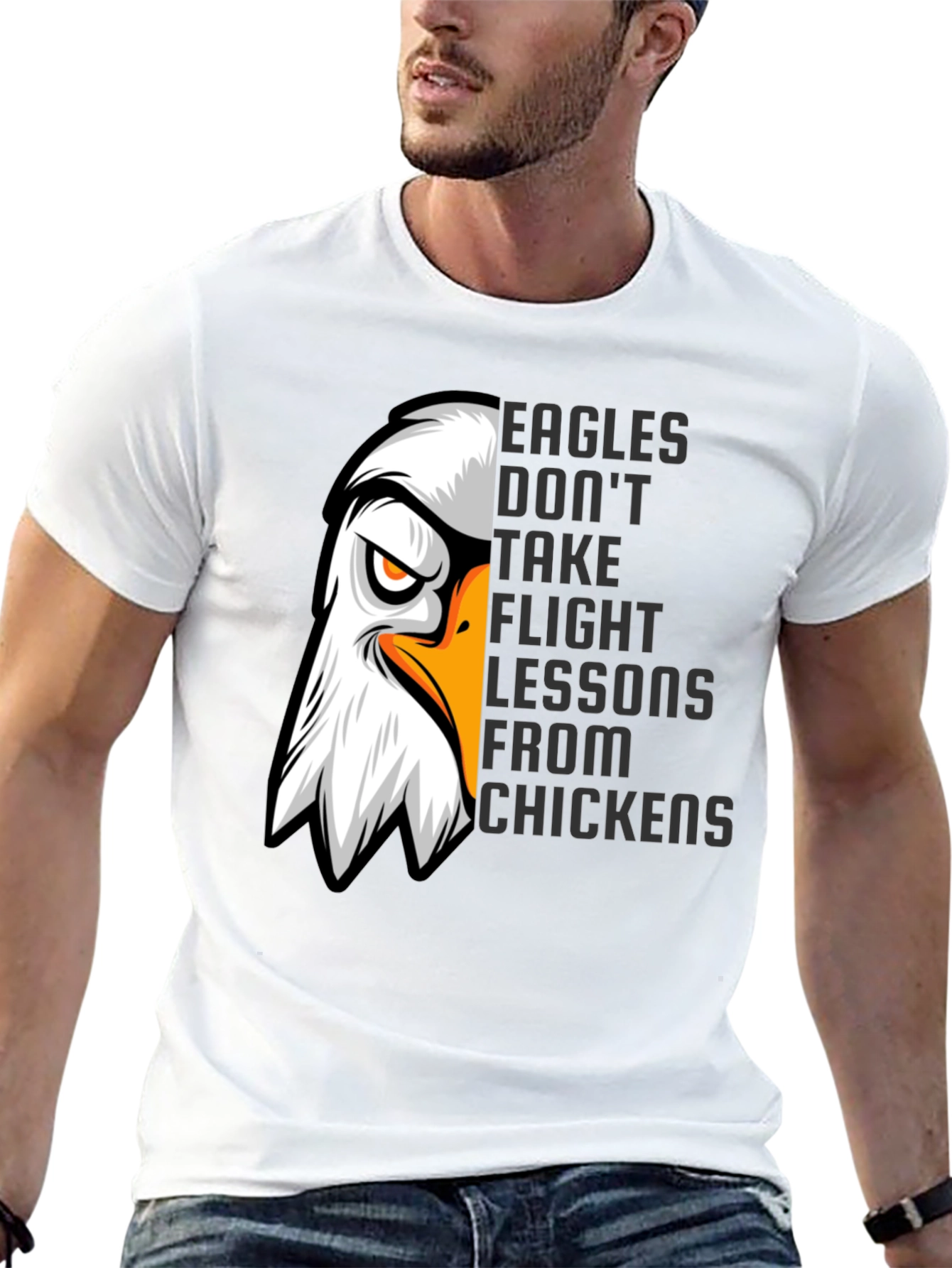 Eagles Dont Take Flight Lessons Mens Graphic Tee