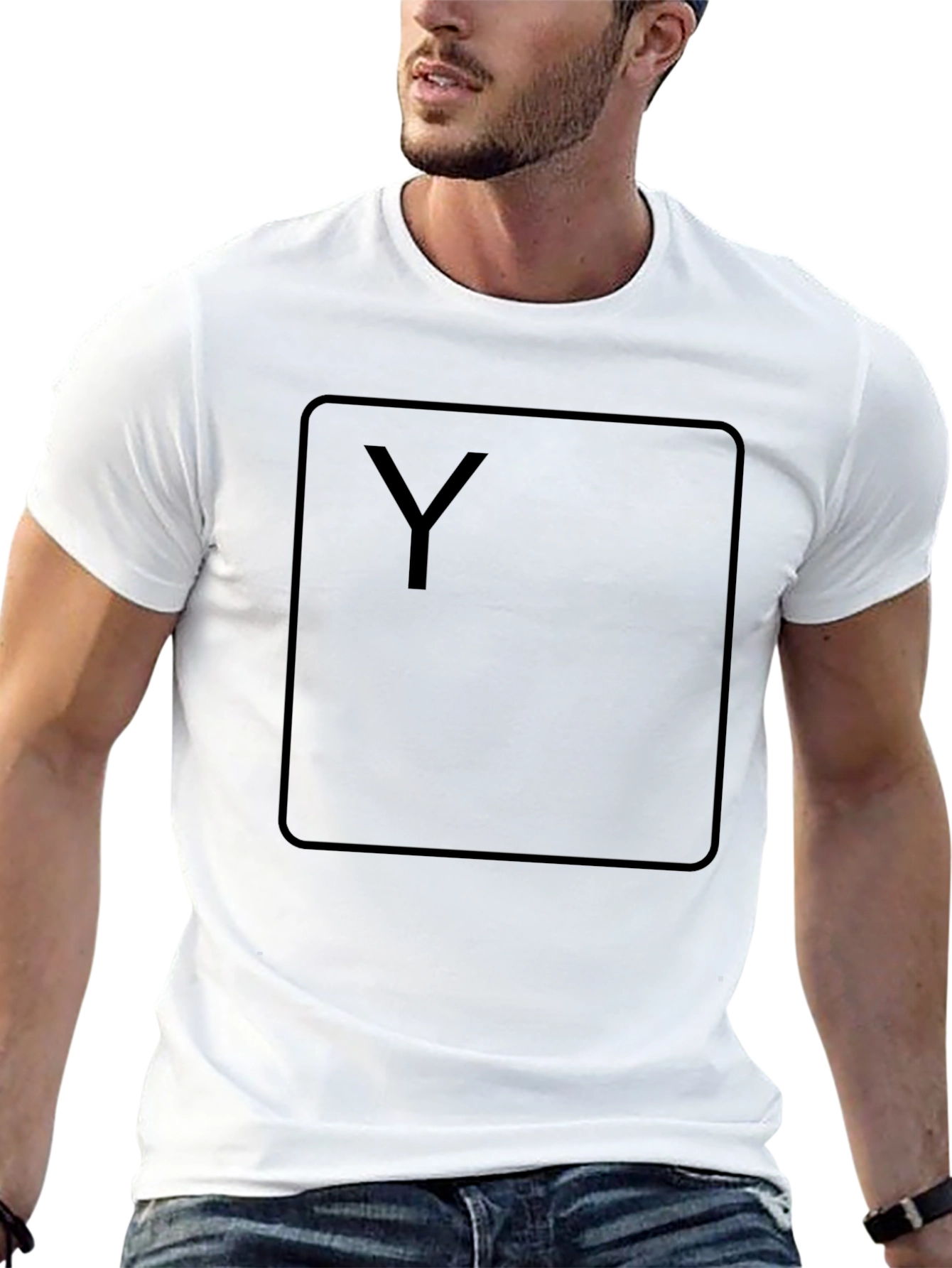Black Y Graphic Tee - Modern Style