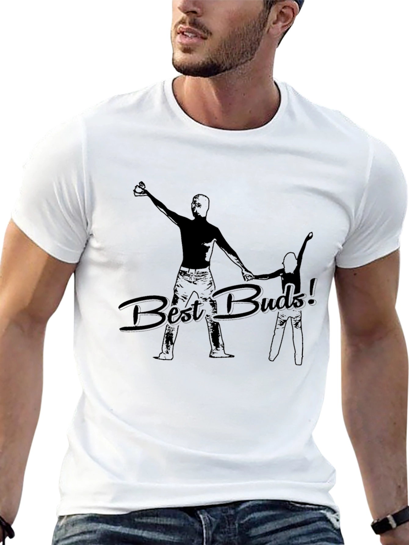 Best Buds! Black Graphic T-Shirt
