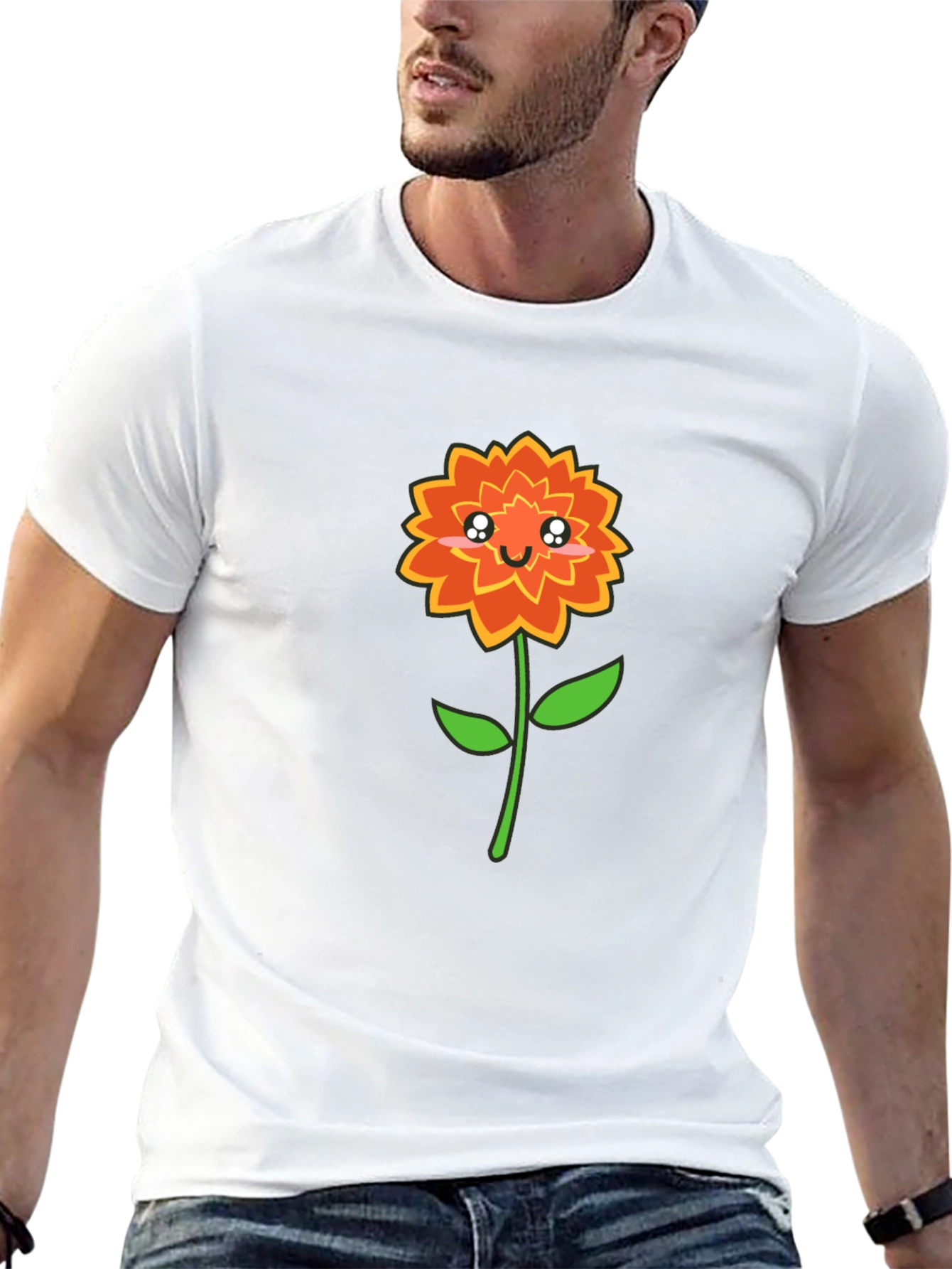Cute Kawaii Flower Graphic T-Shirt