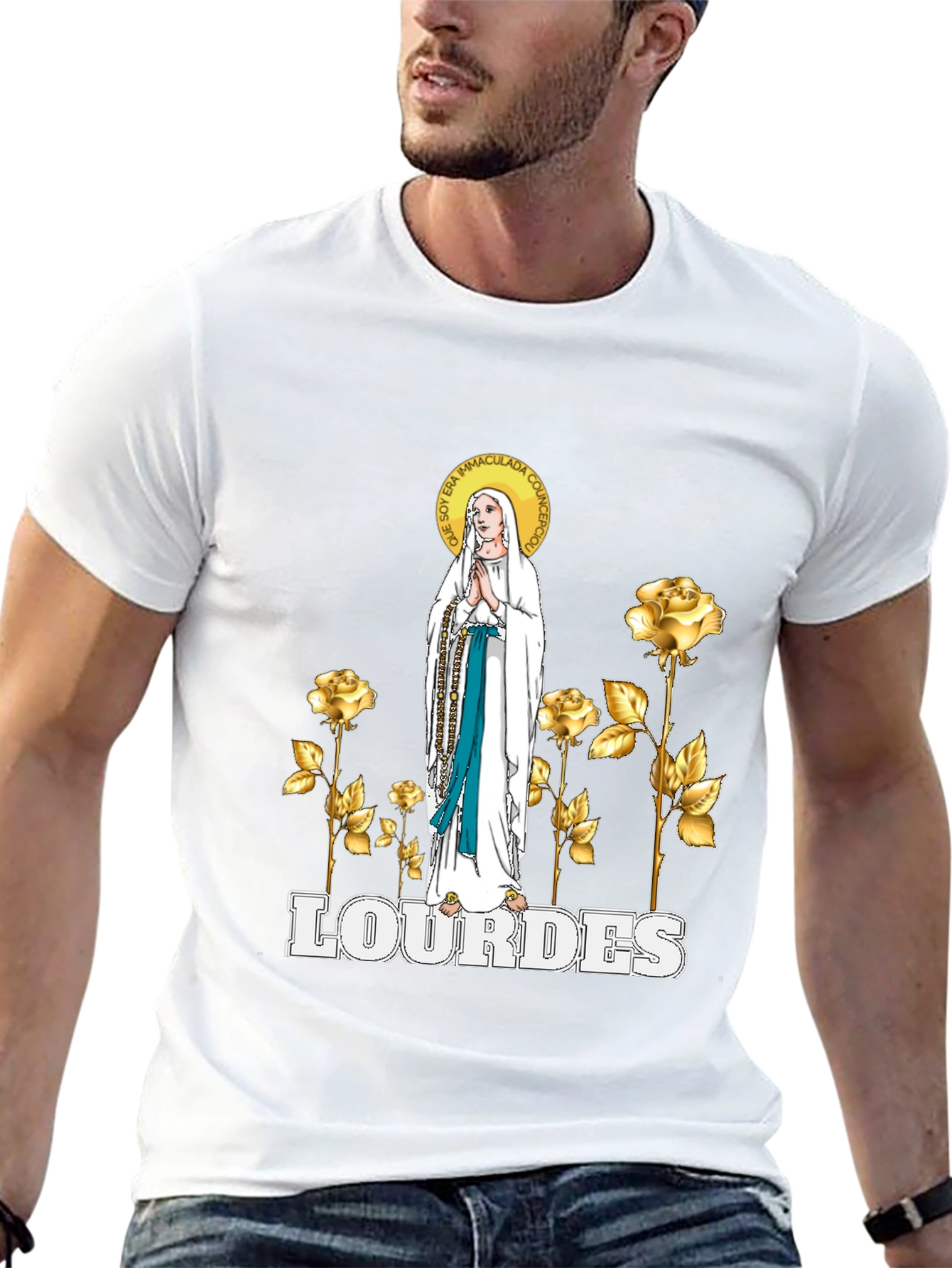 Lourdes Graphic T-Shirt - Religious Apparel