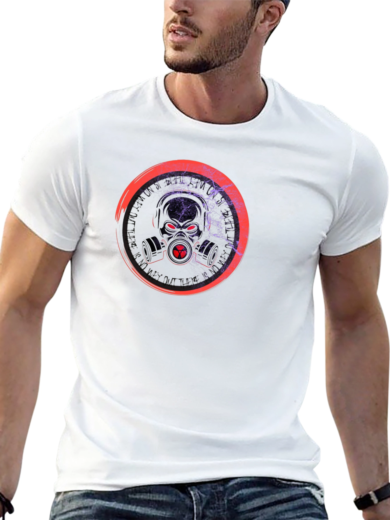 Toxic Gas Mask Graphic Black T-Shirt