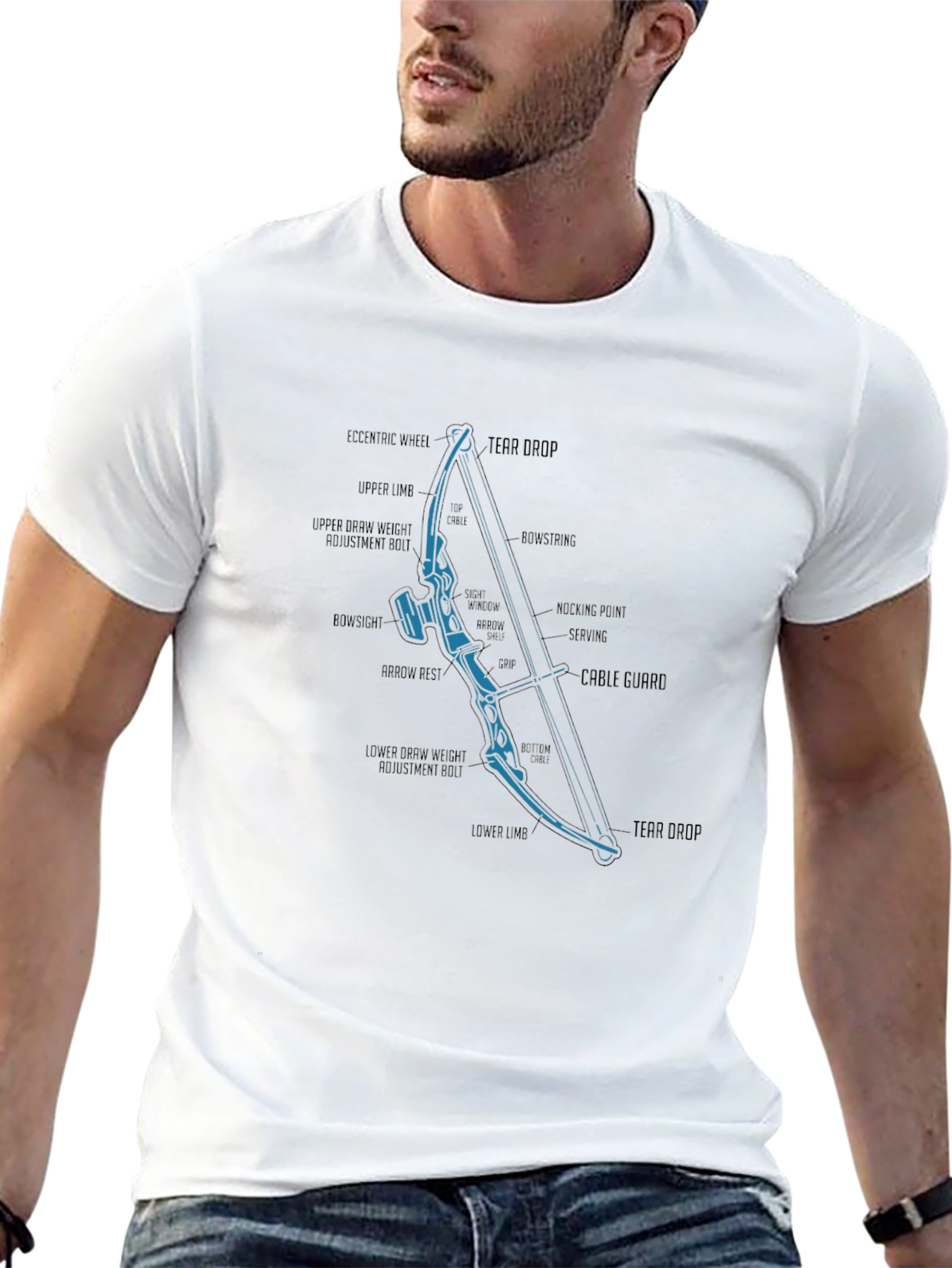 Archery Bow Parts Diagram T-Shirt