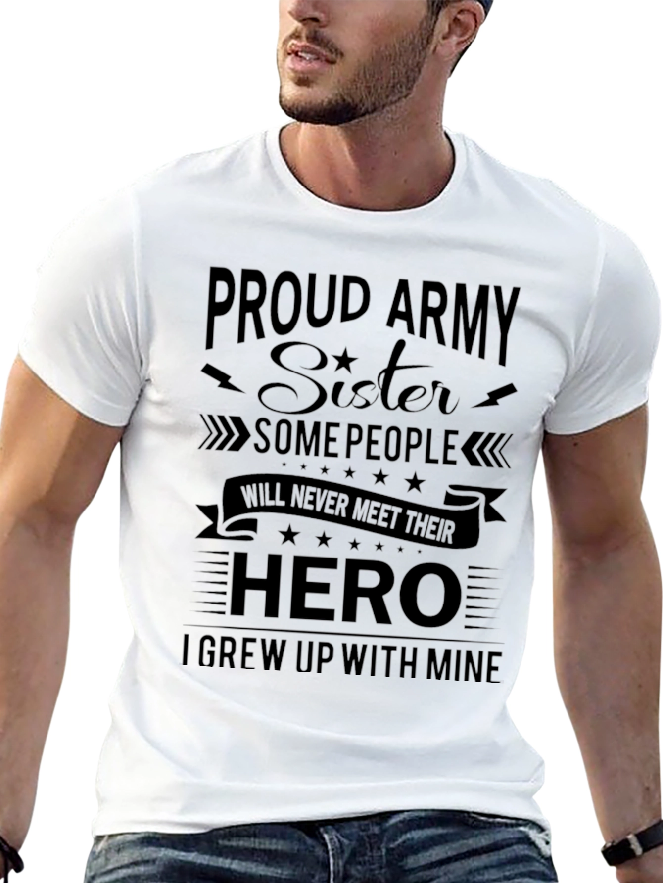 Proud Army Sister Graphic T-Shirt