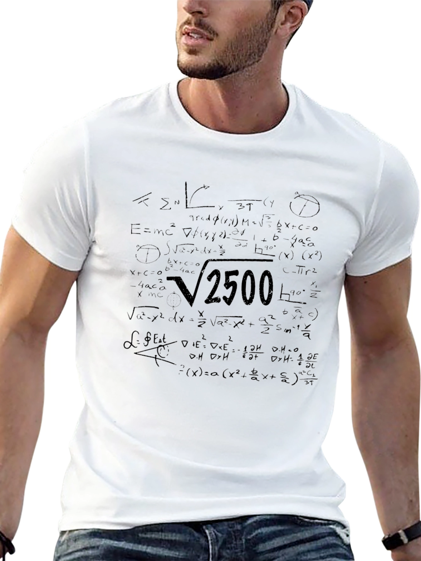 Math Formula T-Shirt: Square Root of 2500 Design