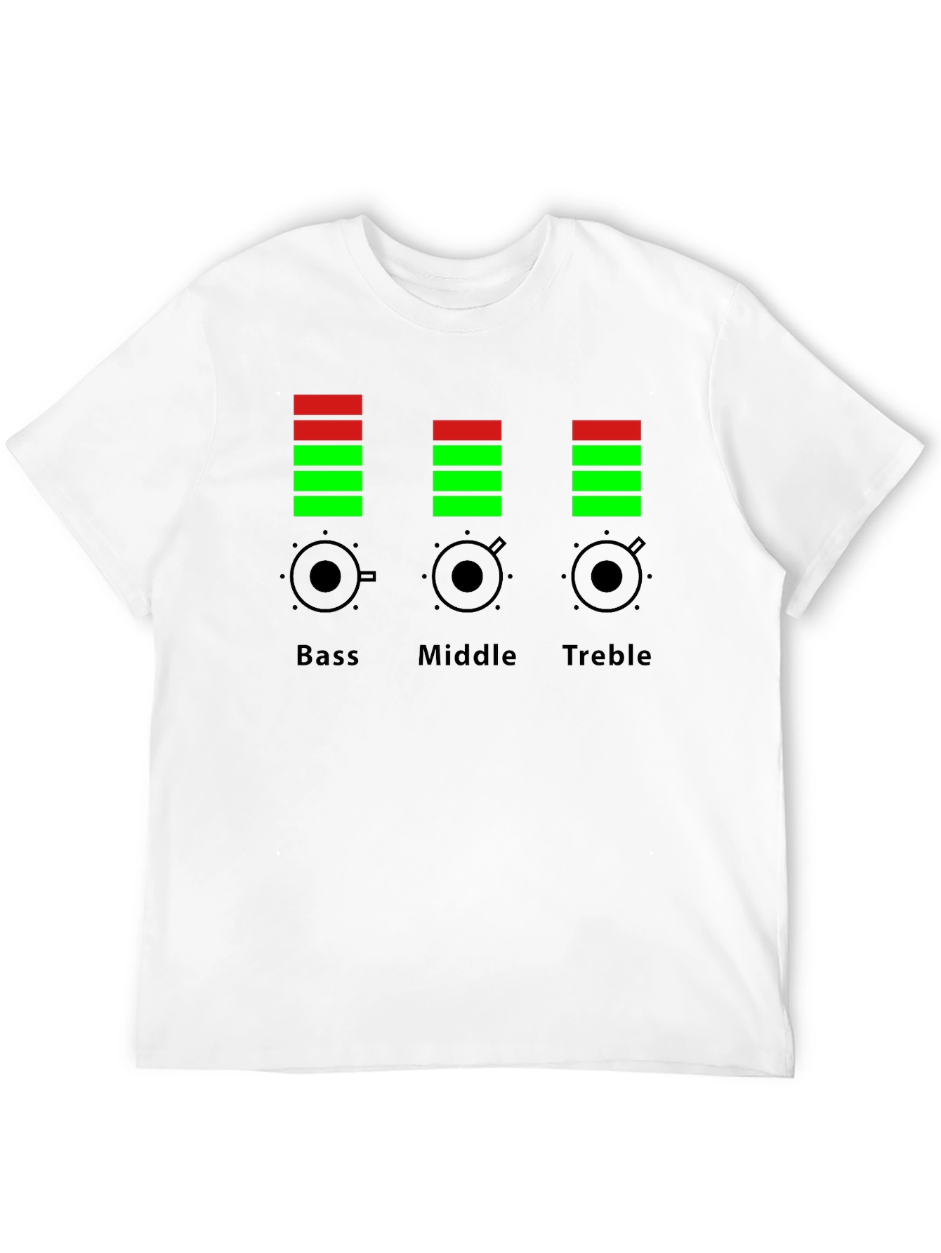 Bass Middle Treble Equalizer Graphic T-Shirt