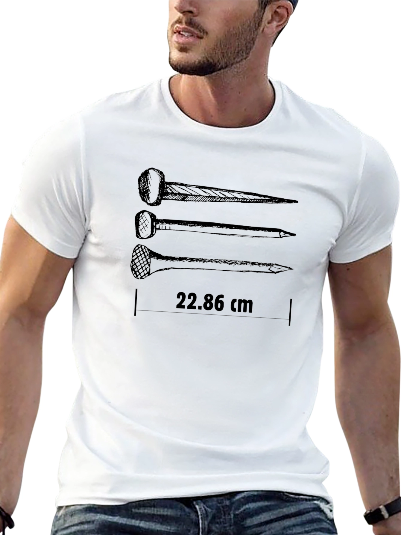 Novelty Nail Length Black T-Shirt