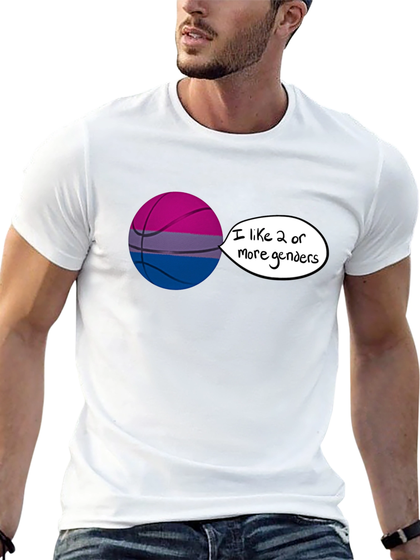 Bi Pride Basketball Graphic Tee
