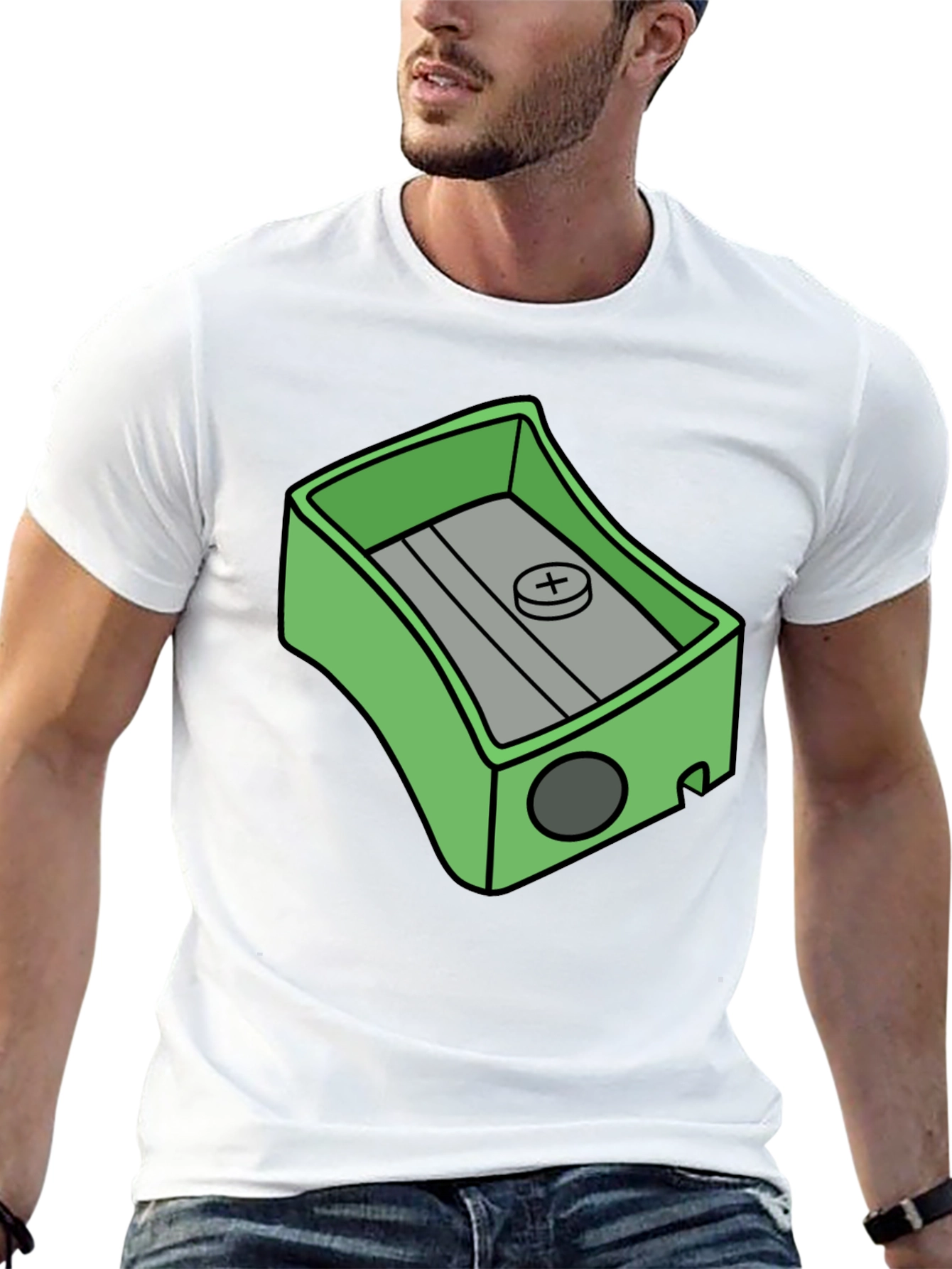 Pencil Sharpener Graphic Tee - Novelty T-Shirt