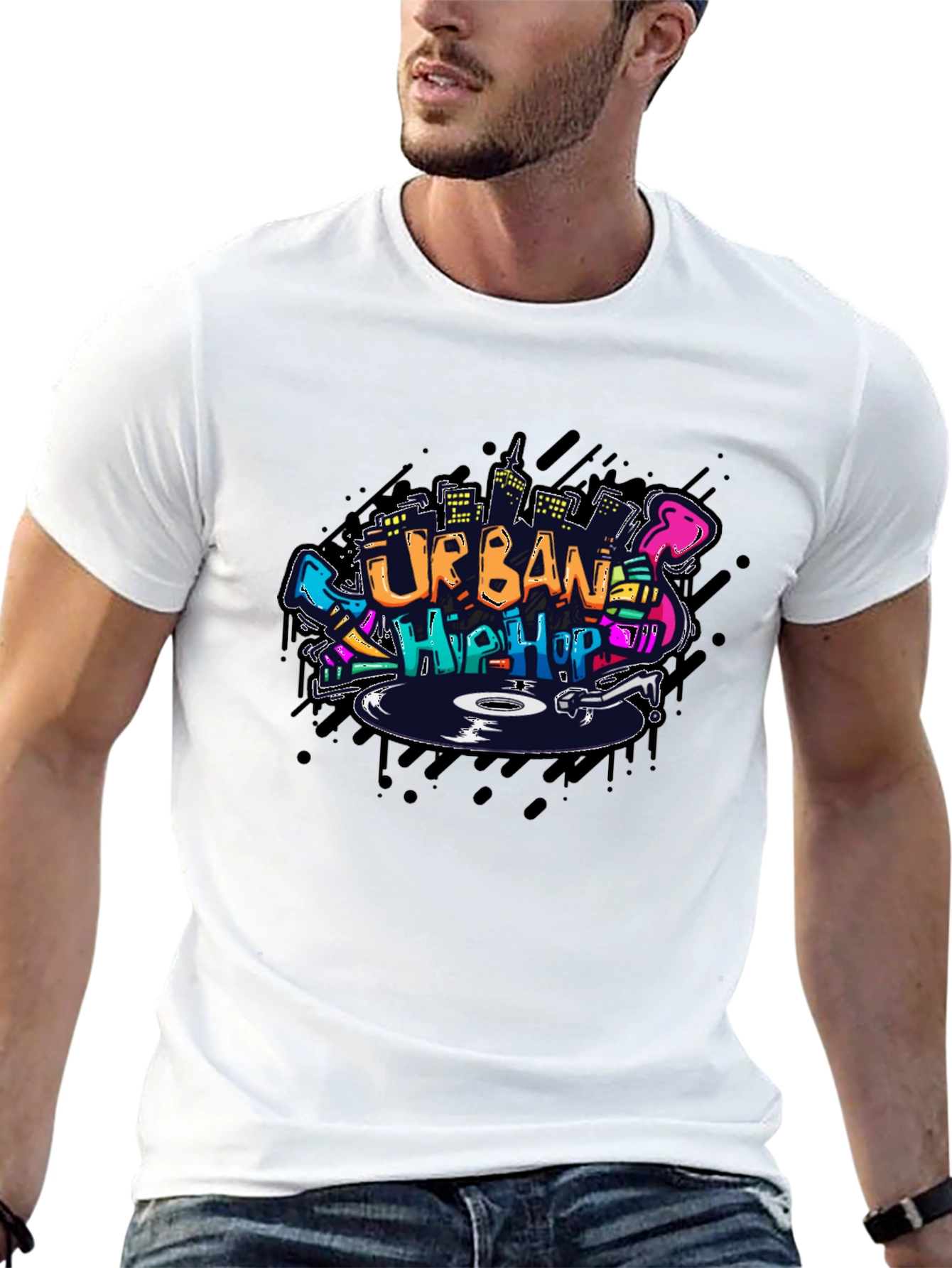 Urban Hip Hop Black T-Shirt