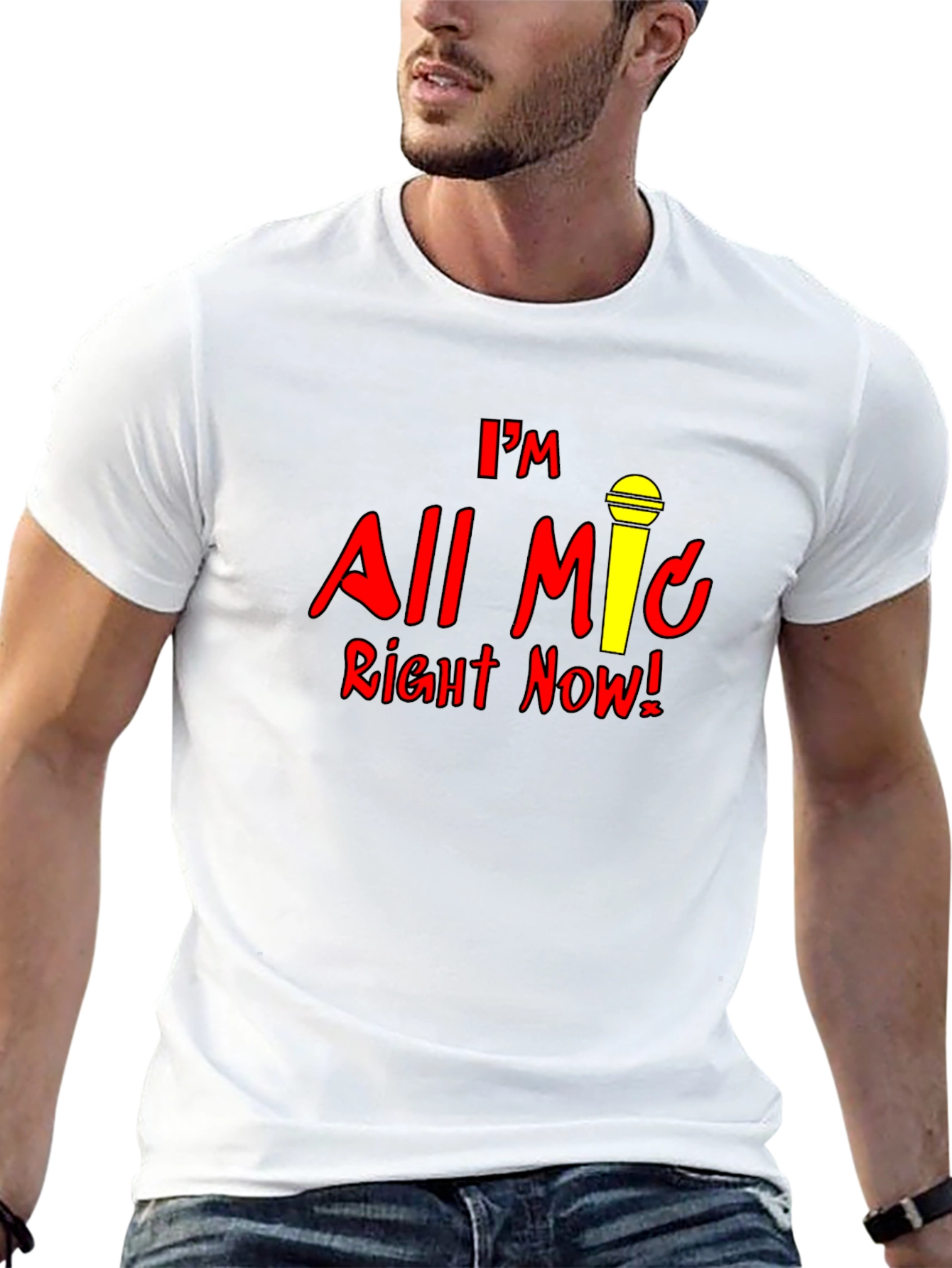All Mic Right Now Black Graphic Tee