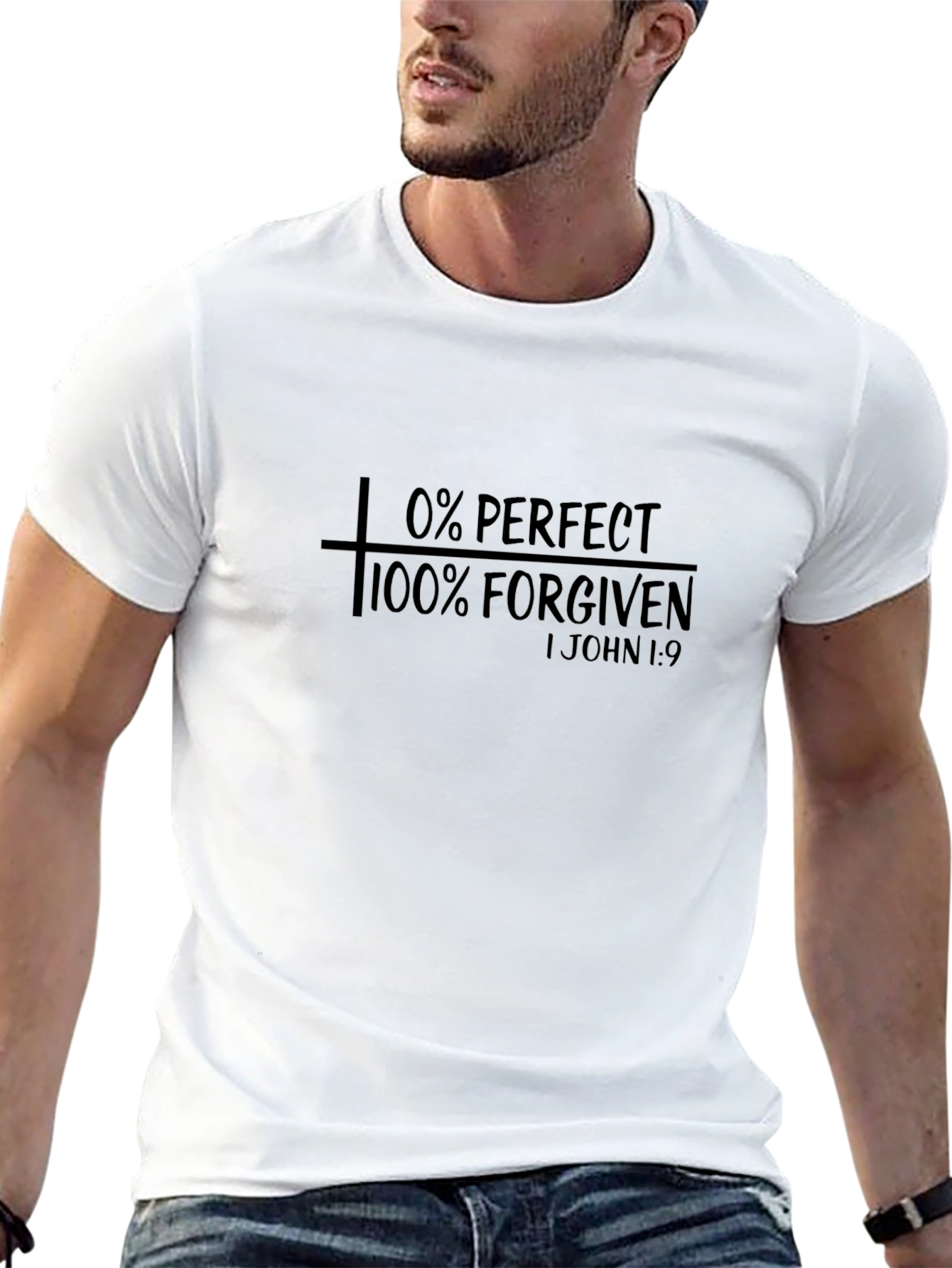 0% Perfect 100% Forgiven Graphic T-Shirt