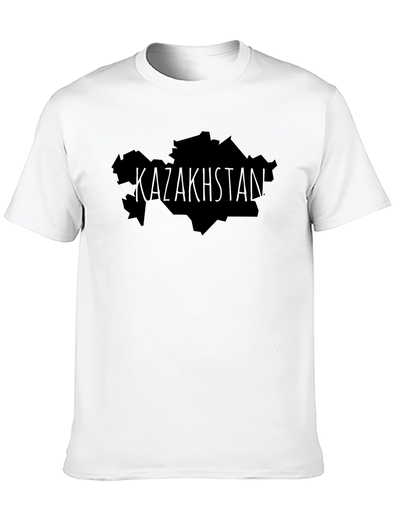 Kazakhstan Map T-Shirt - Black