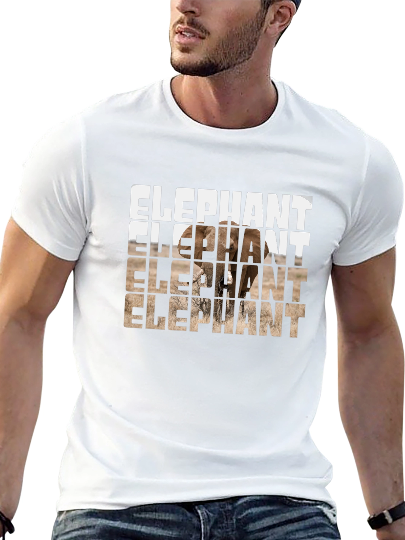 Elephant Graphic Print Tee