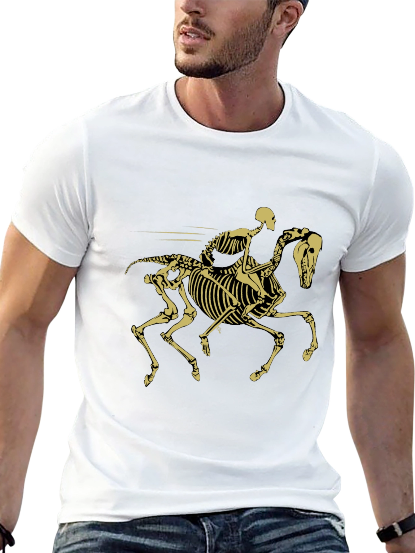 Skeleton Rider Black Graphic Tee