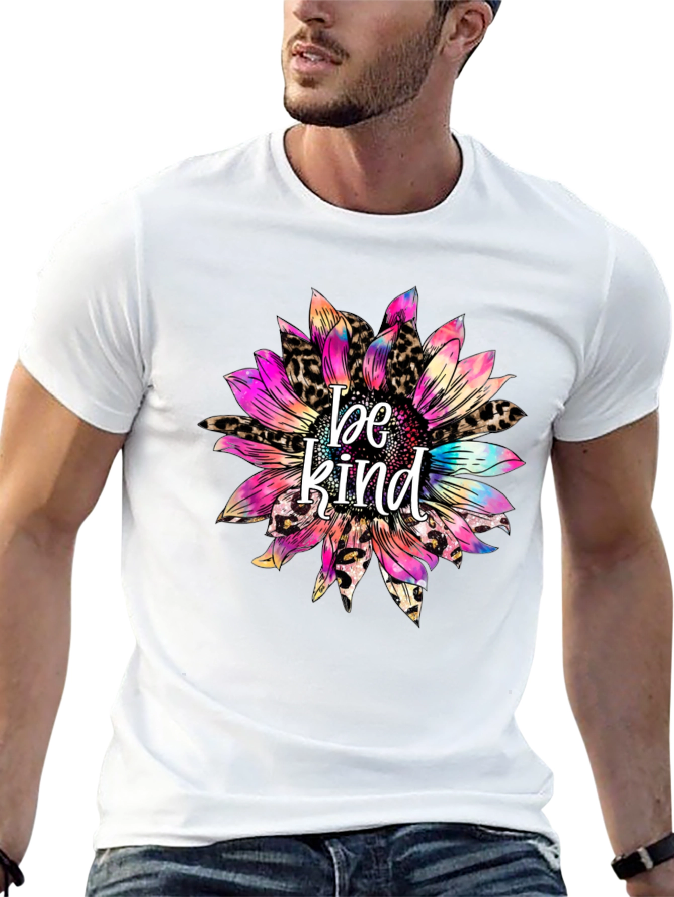 Be Kind Sunflower Graphic Tee - Trendy Comfort