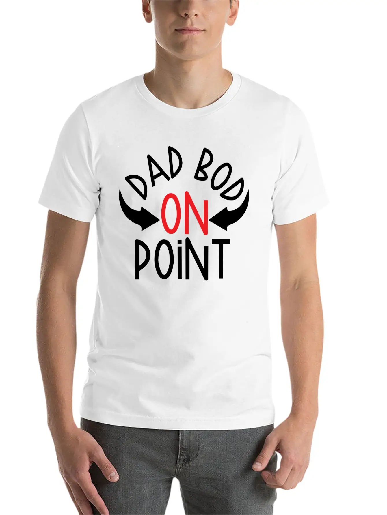Dad Bod On Point, Fathers Day Unisex Casual T-Shirt – Clean Design For Daily Comfort