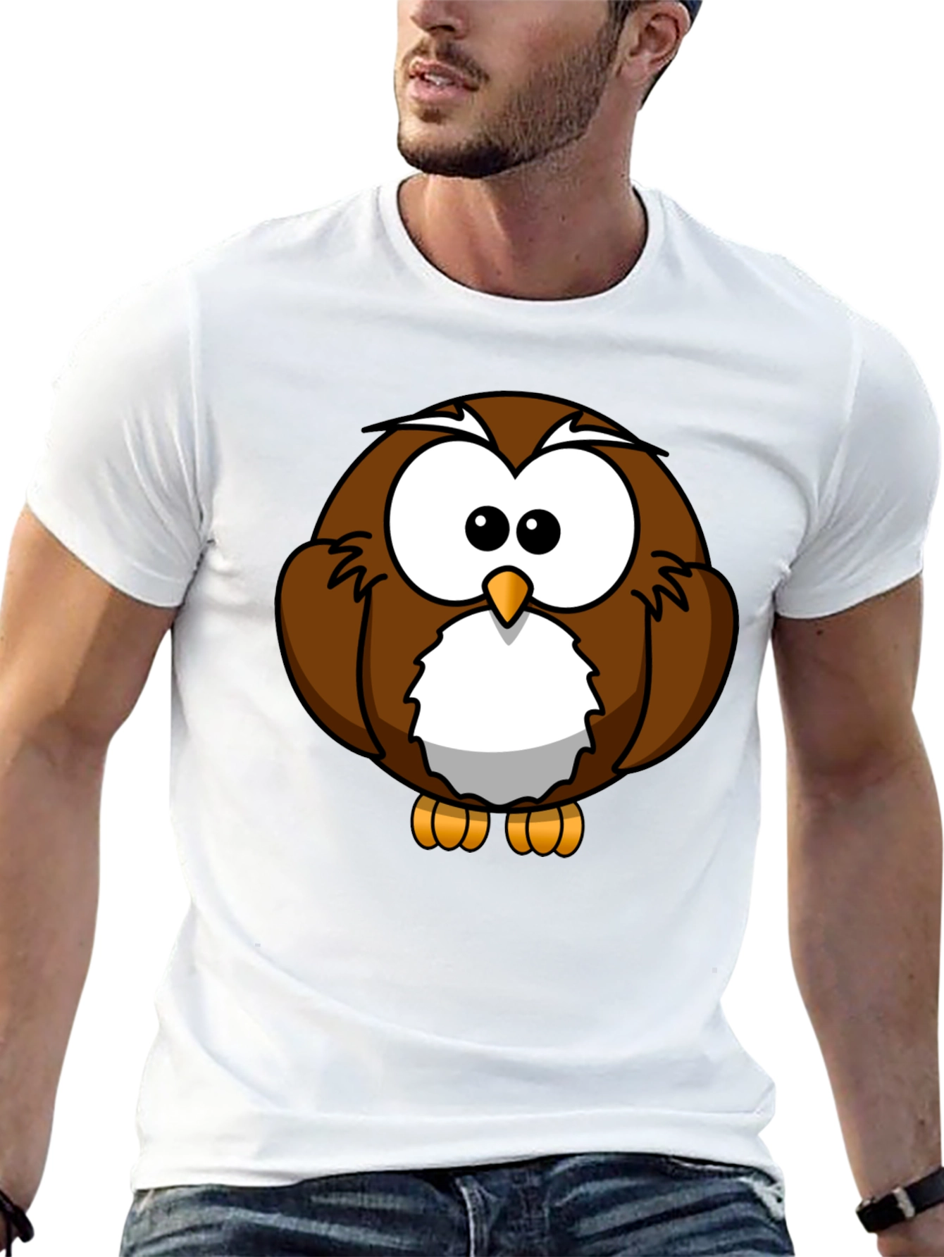 Cartoon Owl Graphic T-Shirt