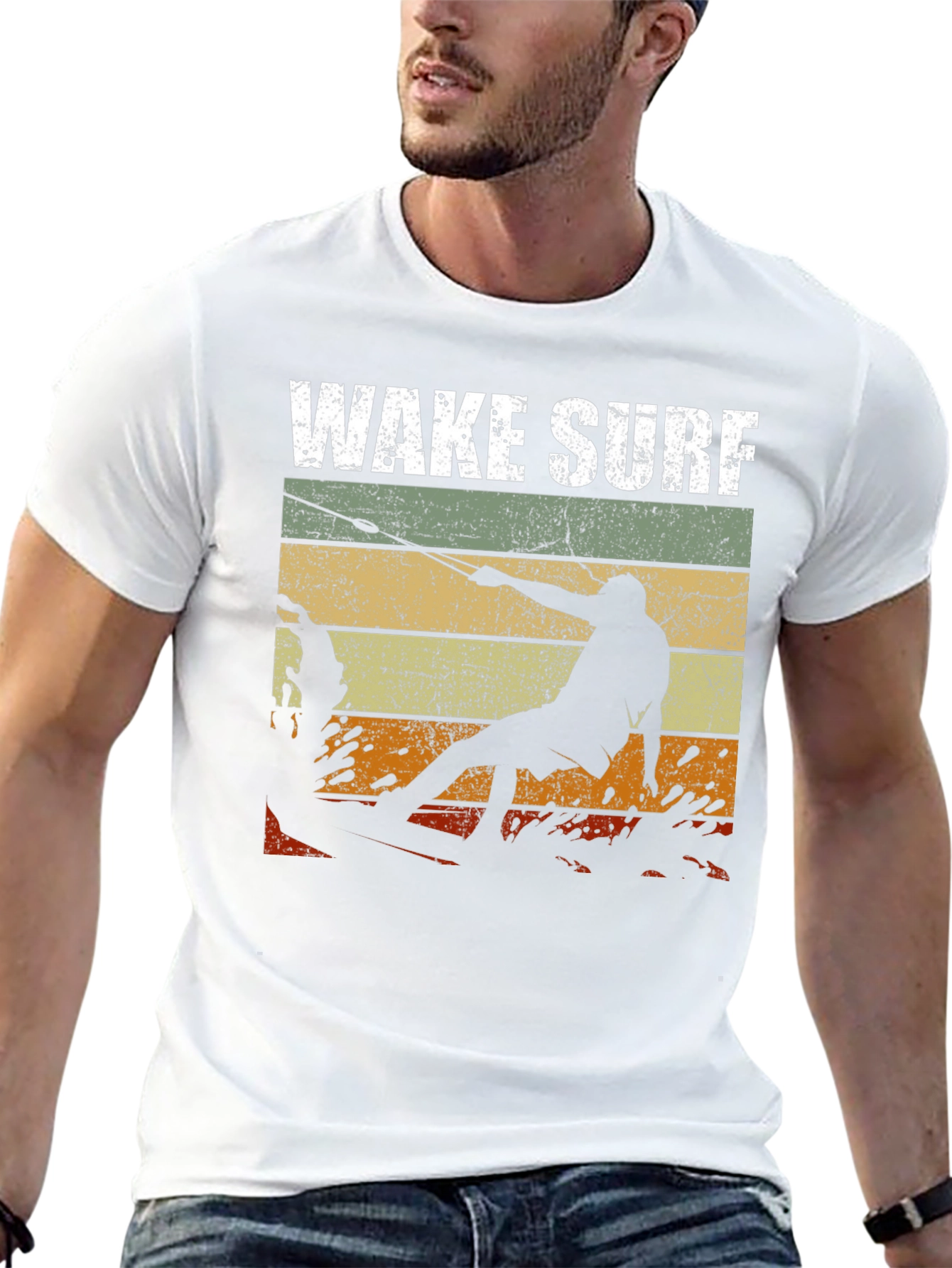 Wake Surf Retro Graphic T-Shirt