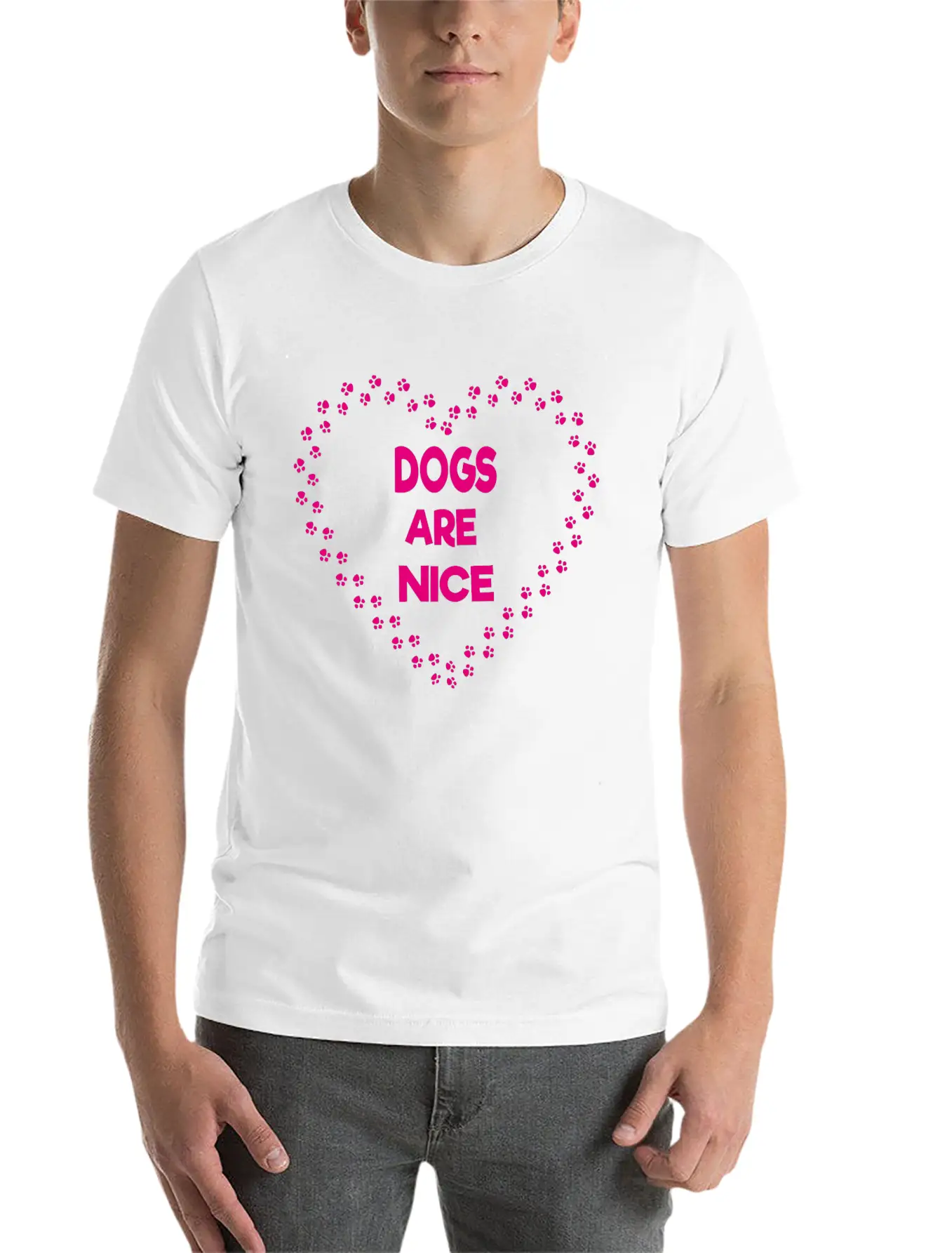 Dogs Are Nice Unisex Casual T-Shirt – Clean Design For Daily Comfort