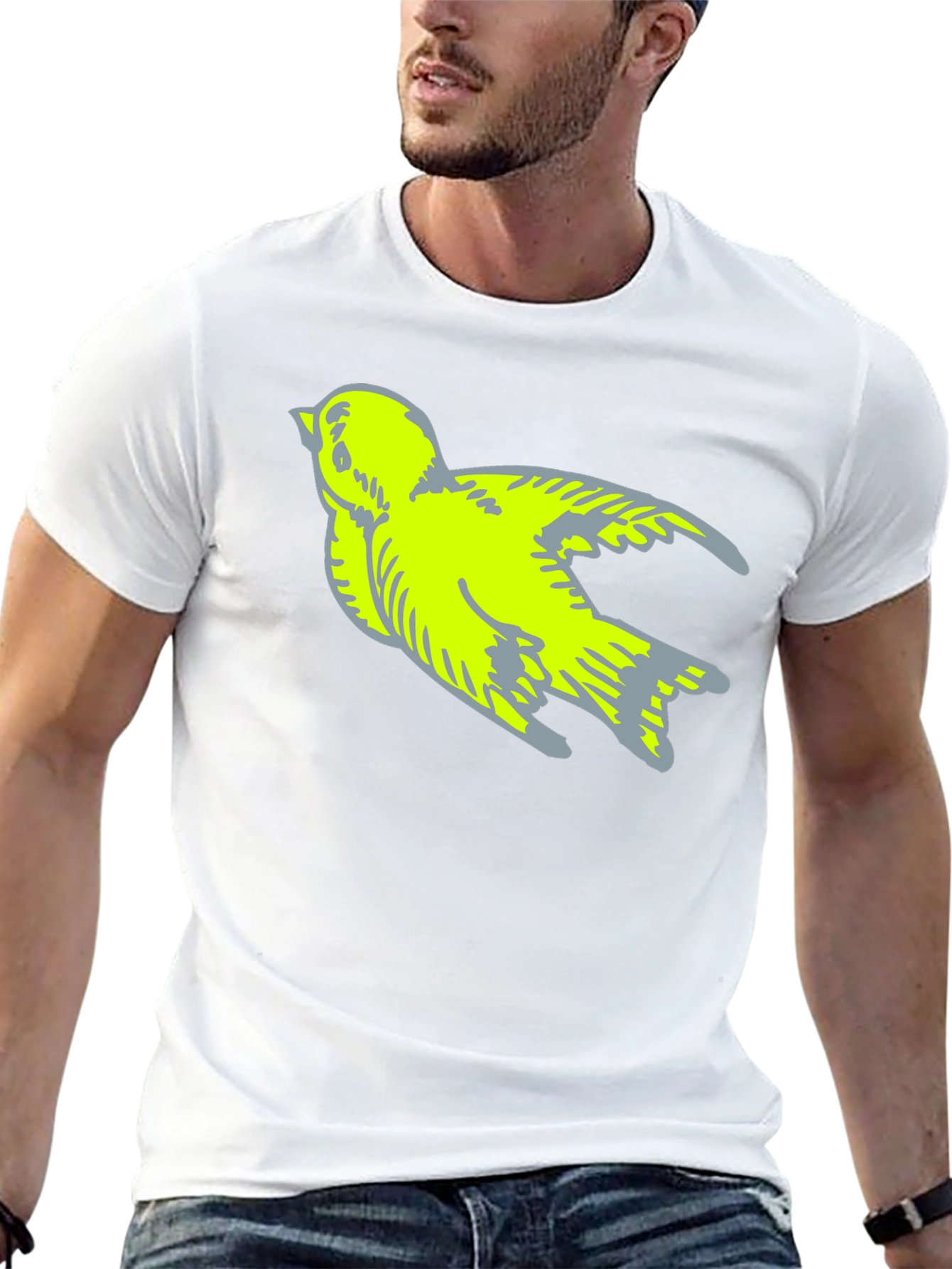 Bird Graphic Tee - Stylish Black T-Shirt