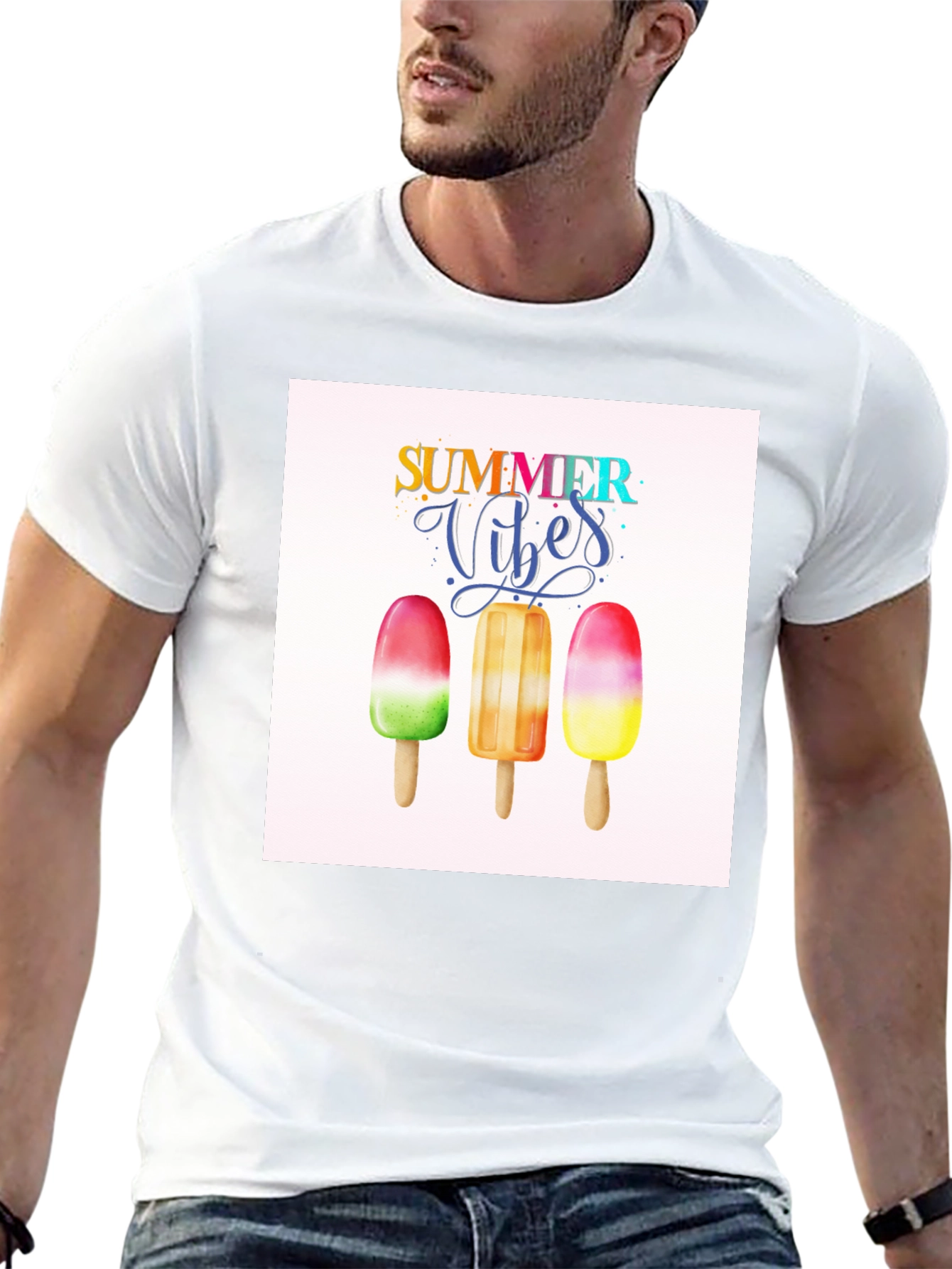 Summer Vibes Graphic Tee - Popsicle Design