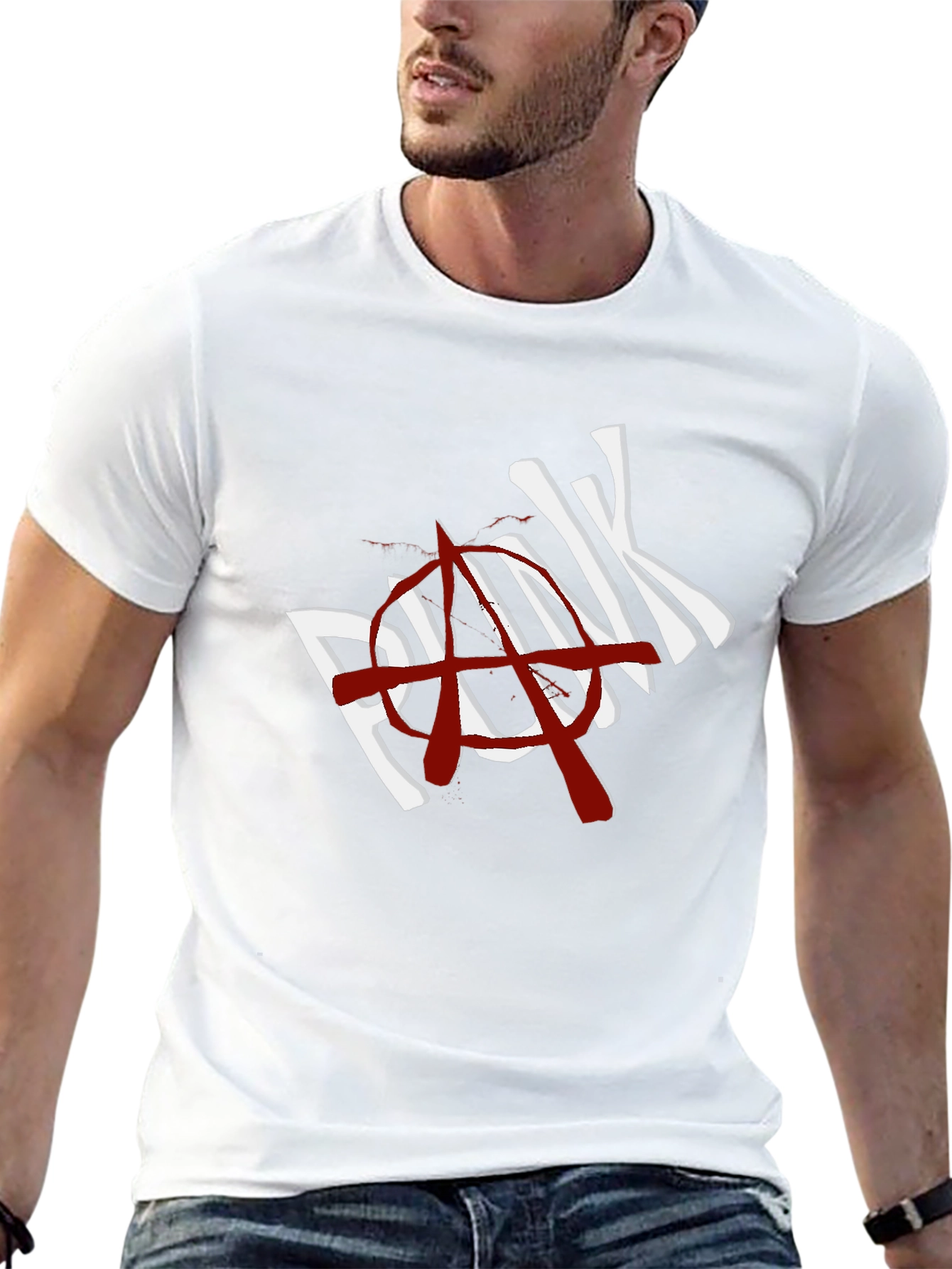 Punk Anarchy Graphic T-Shirt - Black