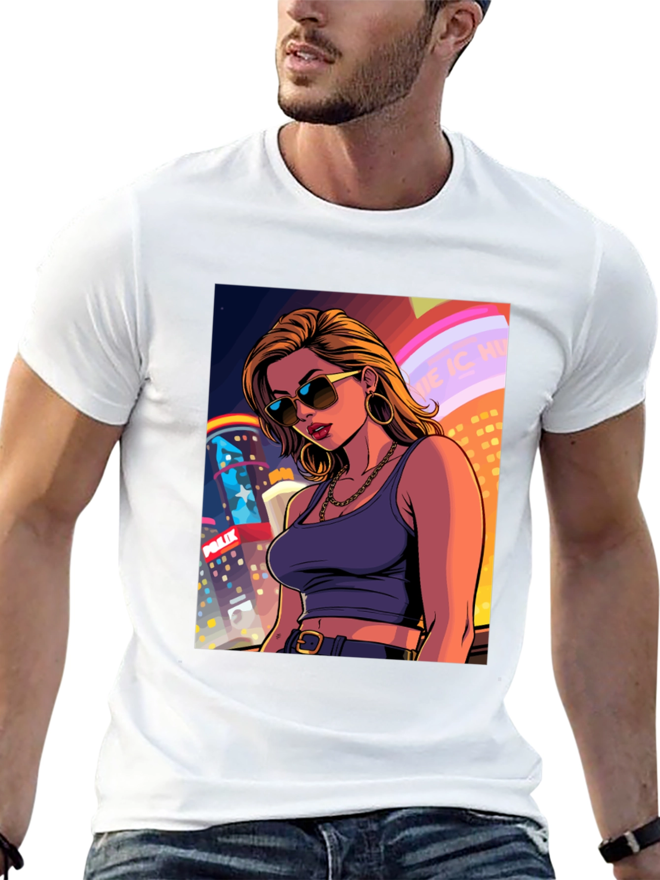 City Girl T-Shirt - Cool Cartoon Graphic Tee