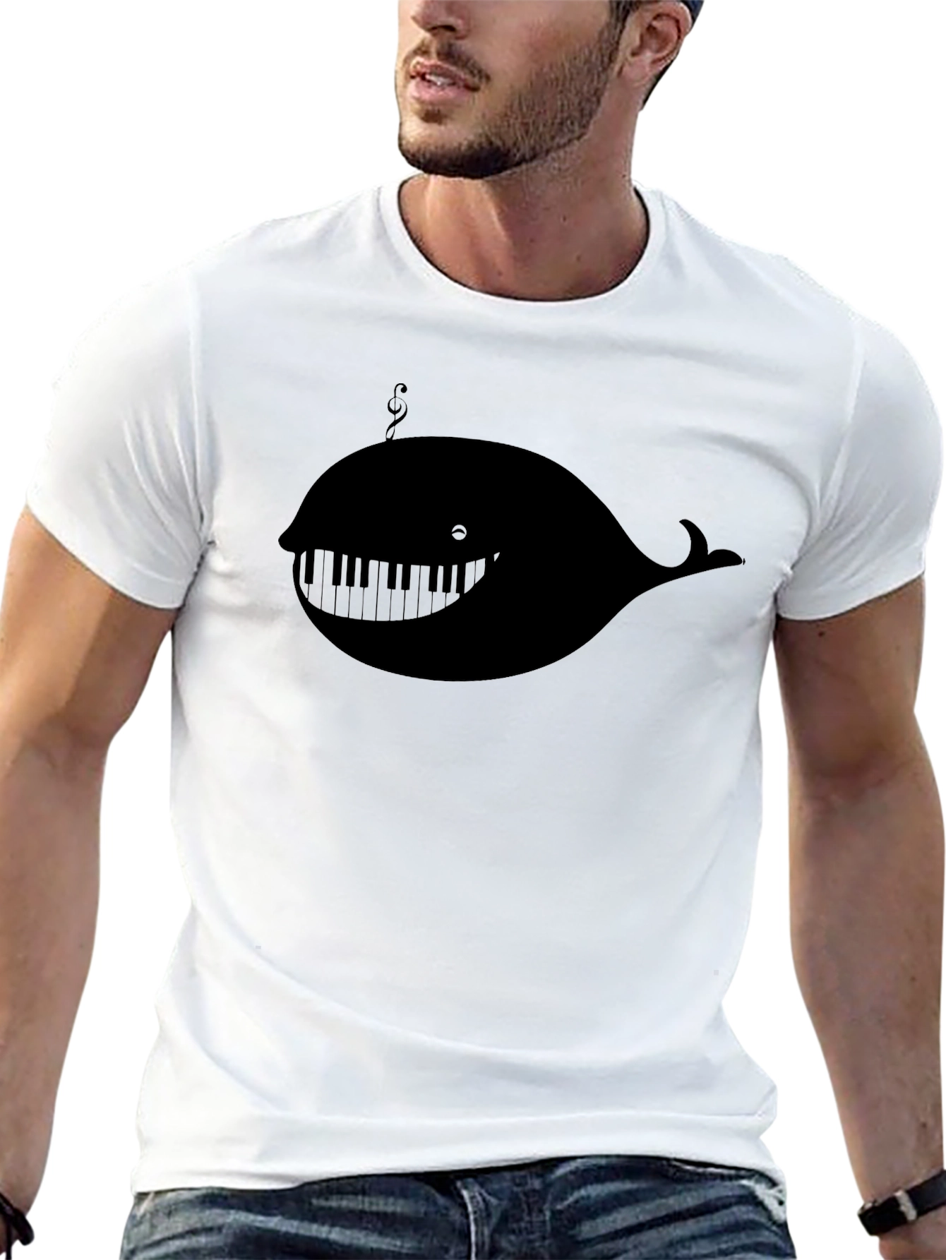 Musical Whale T-Shirt - Unique Design