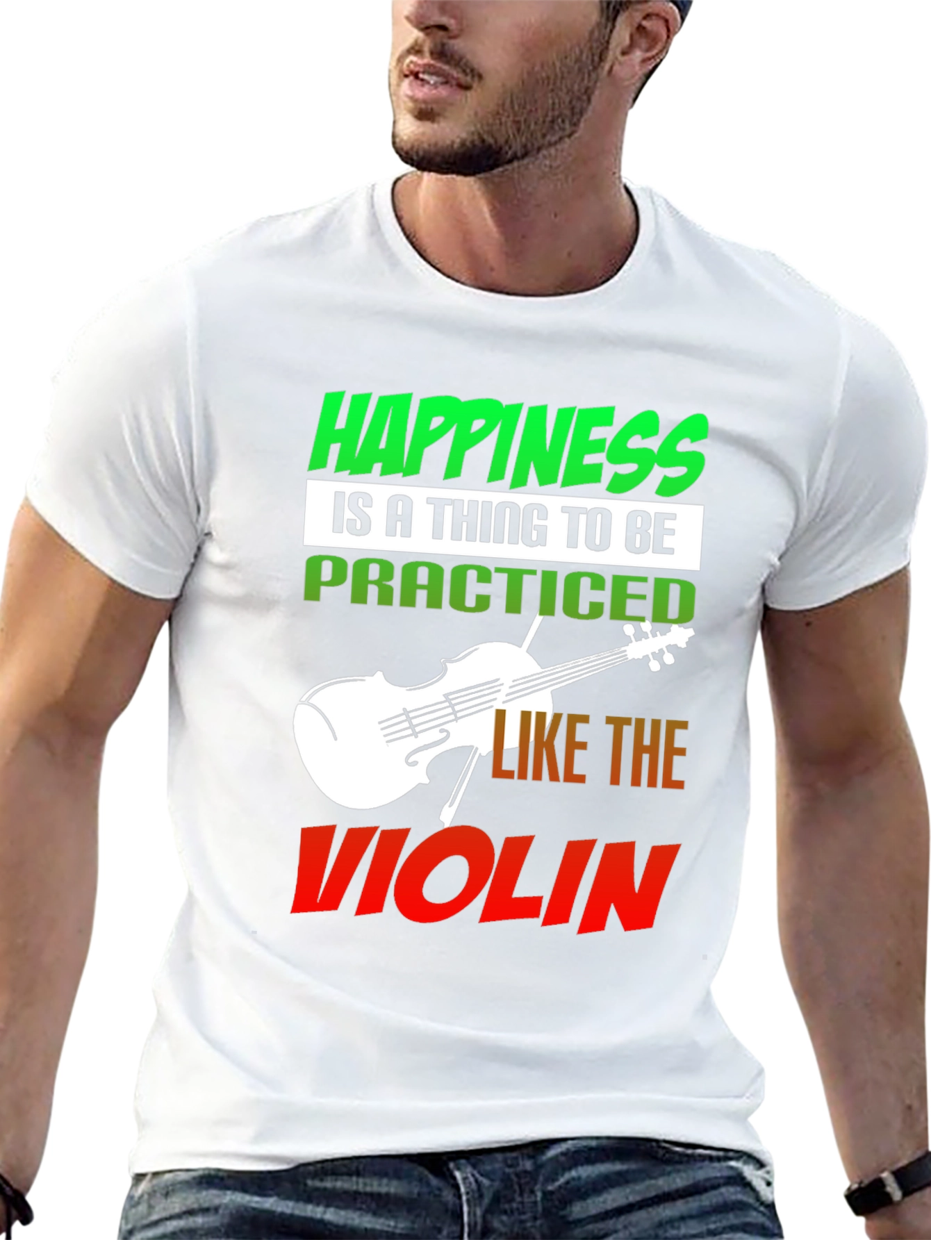 Happiness Violin T-Shirt - Practice Joy!