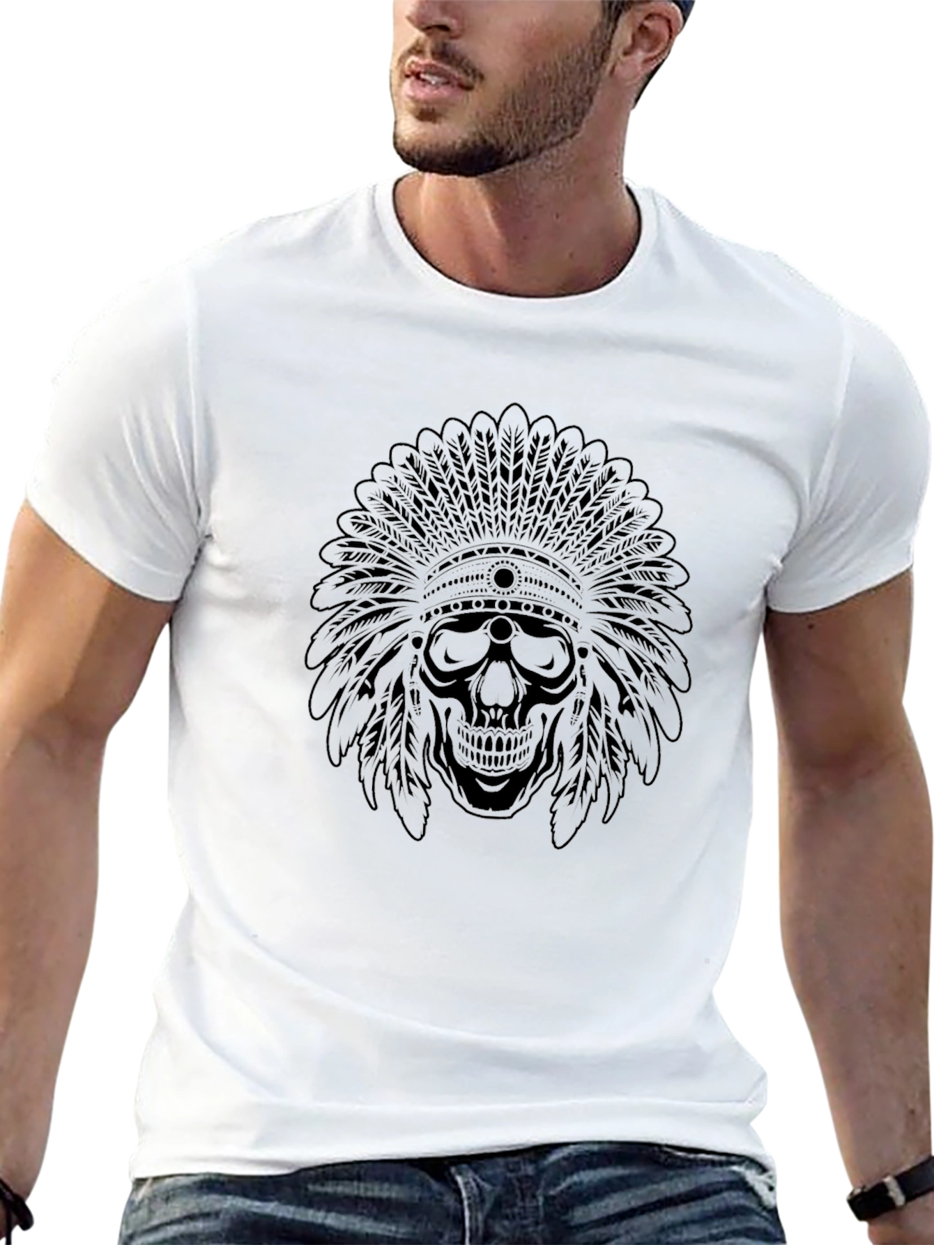 Skull Chief T-Shirt - Dark Graphic Tee