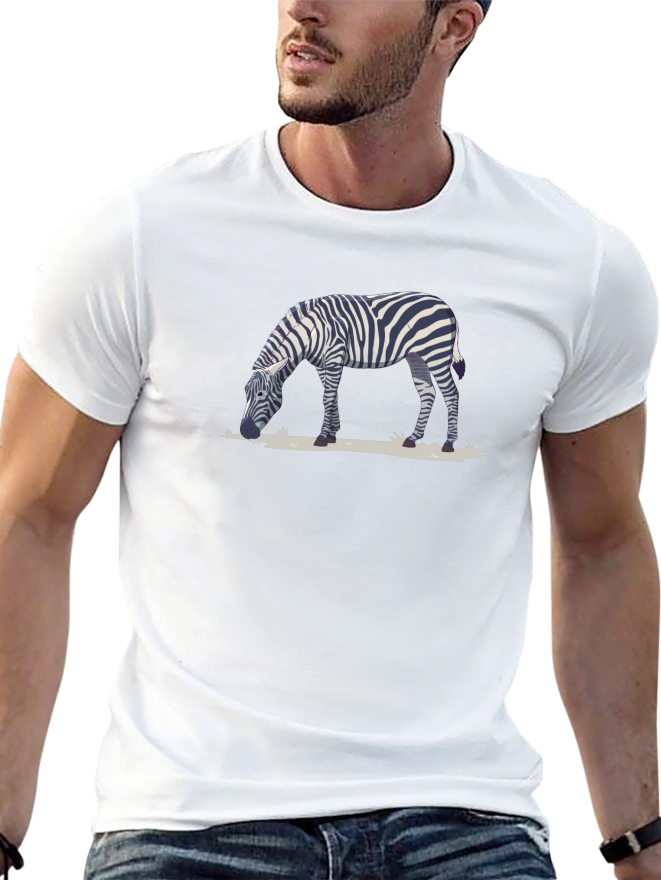Zebra Graphic Black T-Shirt