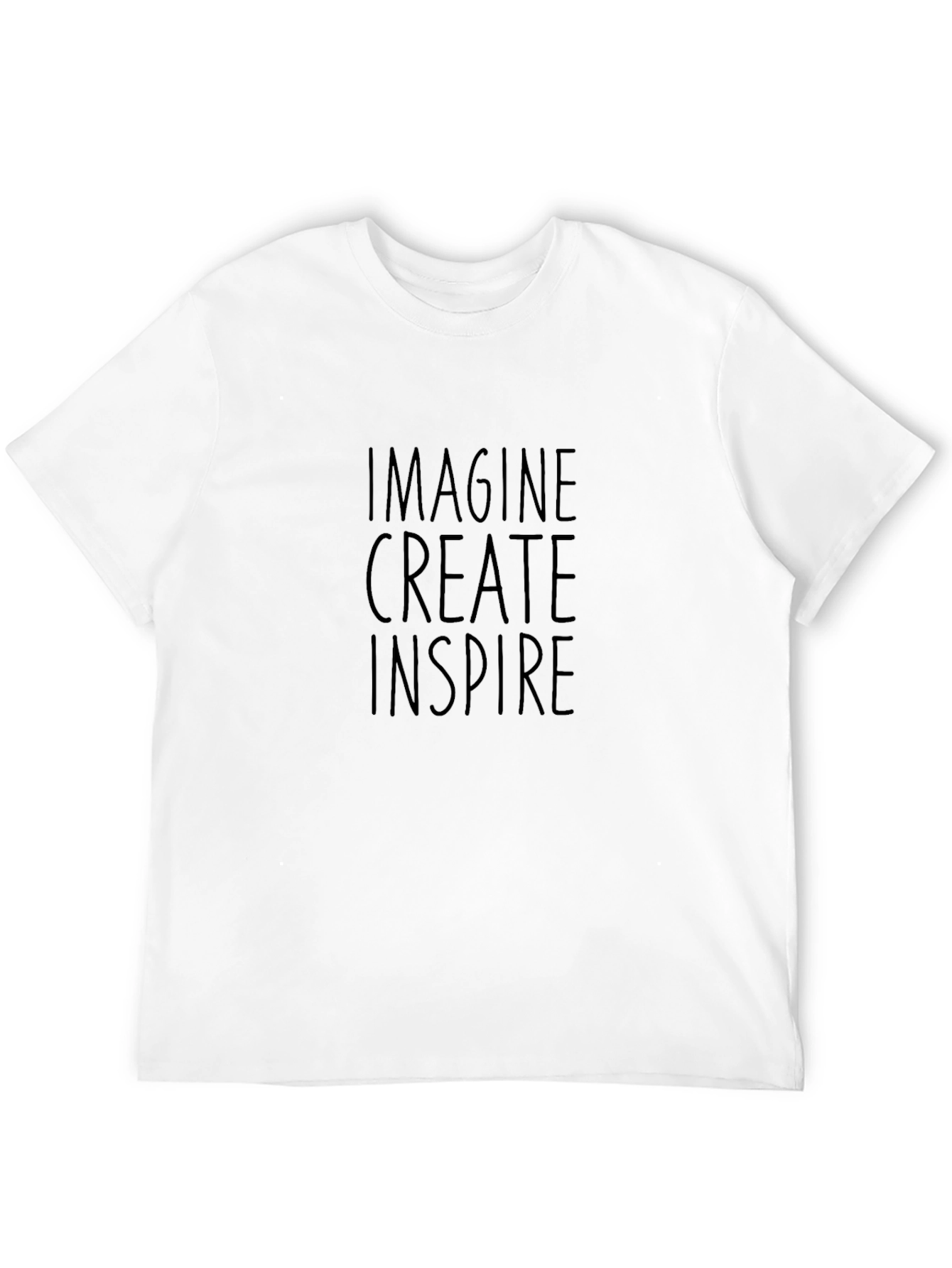 Inspire Black Tee - Imagine Create Inspire Shirt