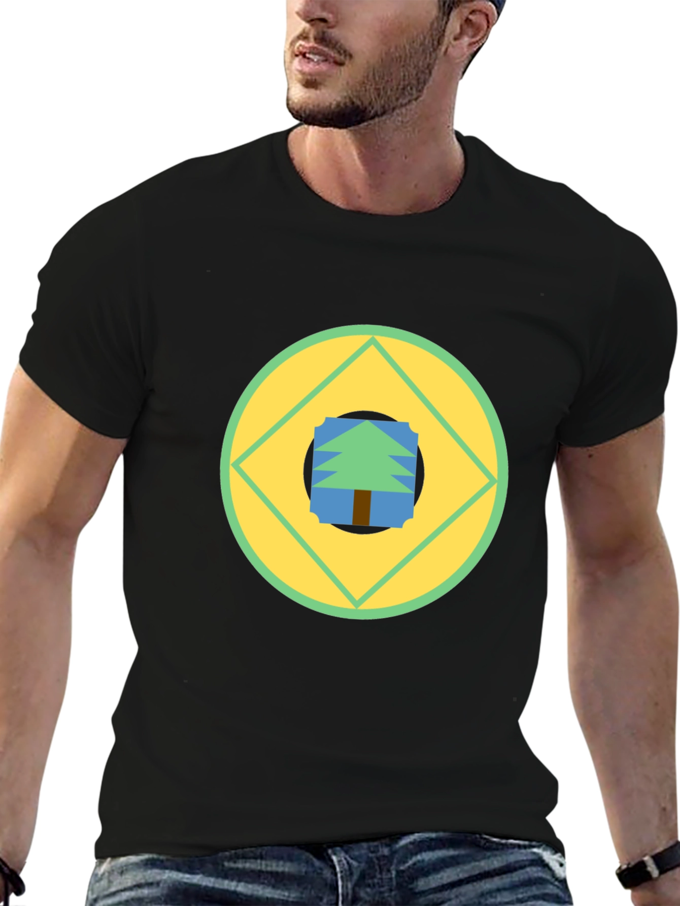 Geometric Tree Graphic Tee