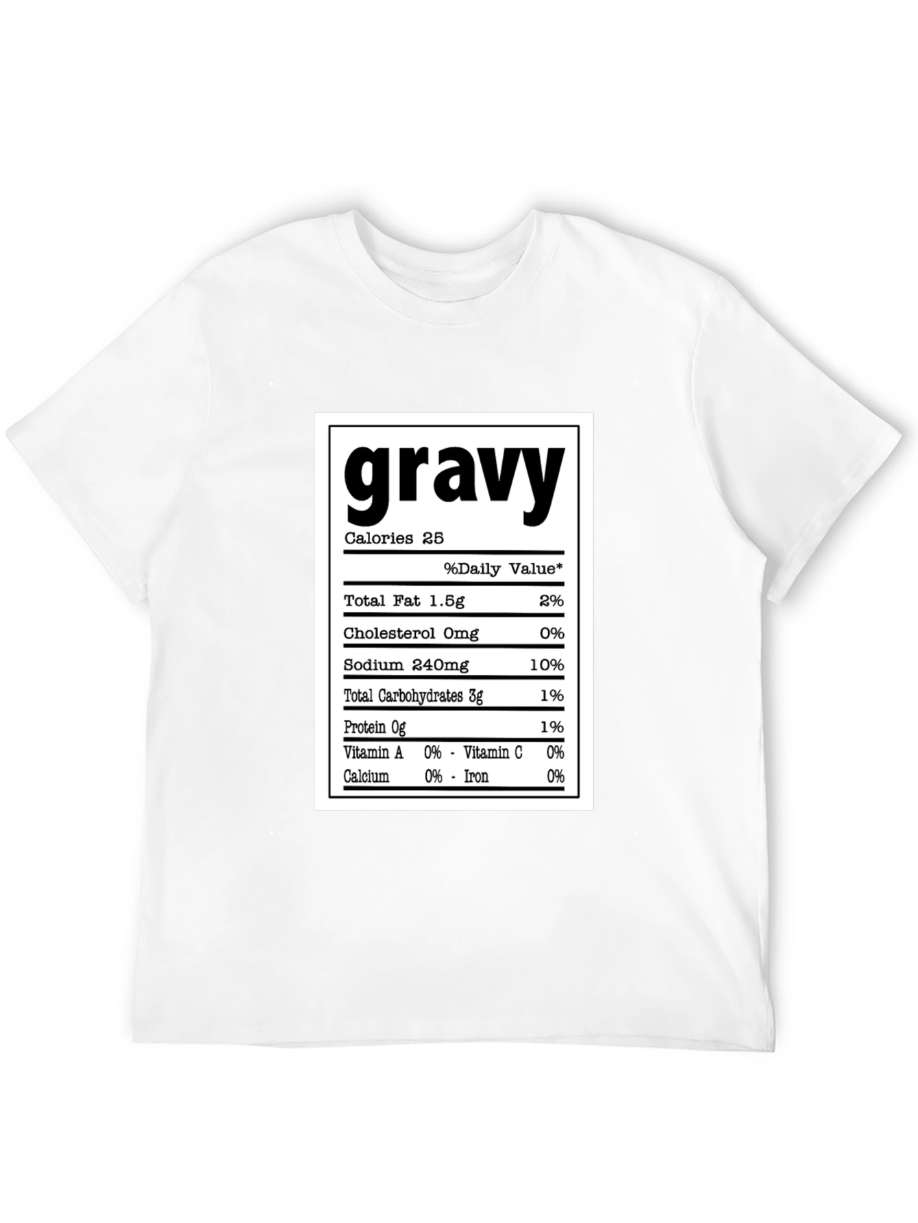 Funny Gravy Nutrition Facts T-Shirt