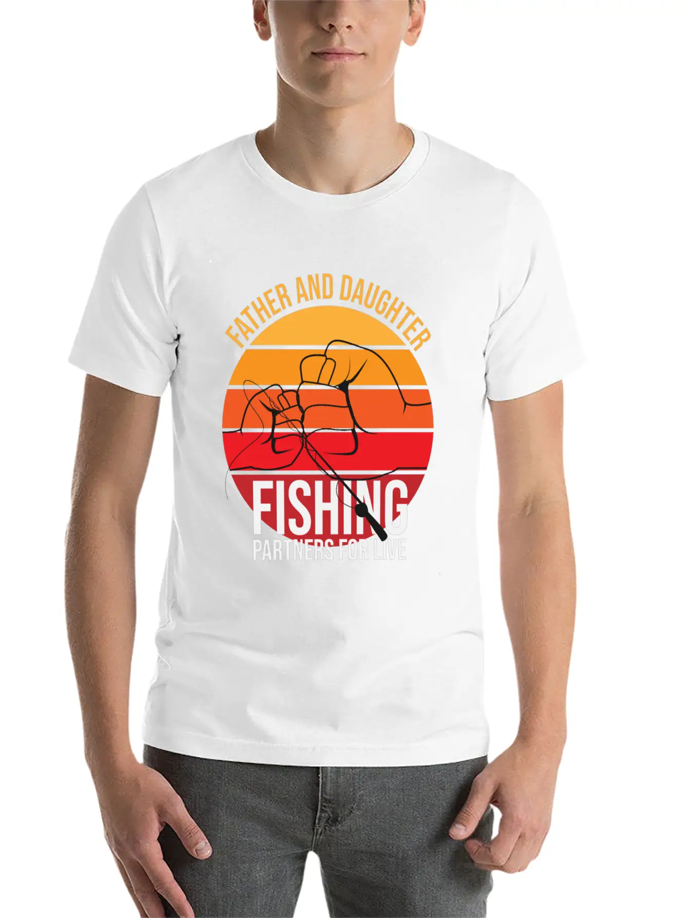 Fishing Father And Daughter Fishing Partners For L Unisex Casual T-Shirt – Clean Design For Daily Comfort