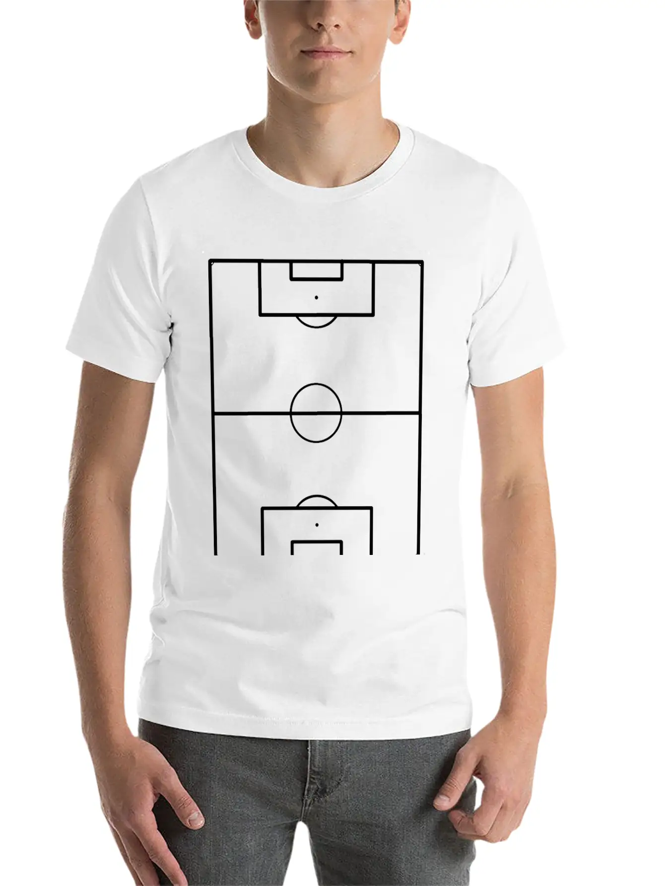 Football Field Soccer Pitch Playing Field Ground Unisex Casual T-Shirt – Clean Design For Daily Comfort
