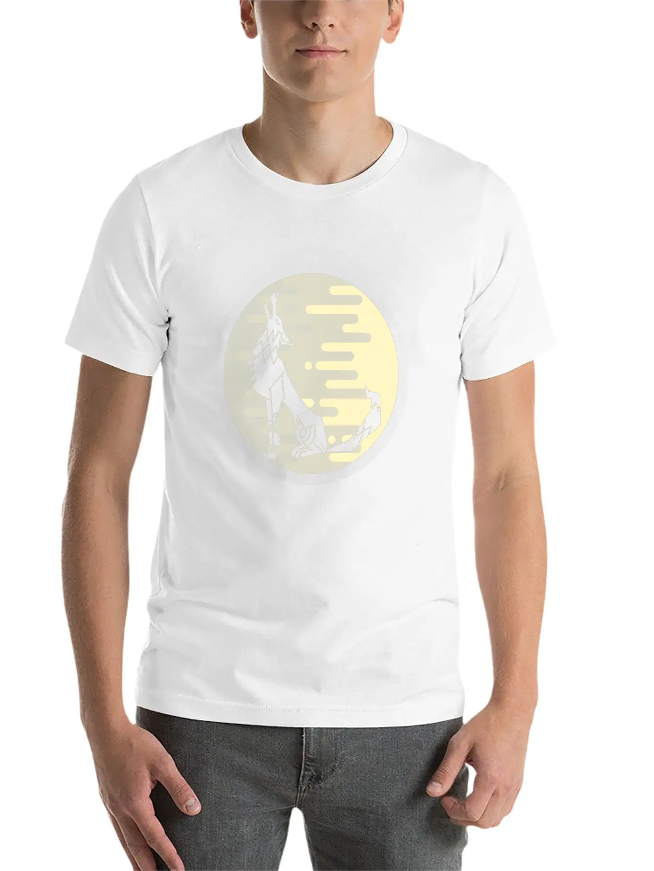 Full Moon Wolf Unisex Casual T-Shirt – Clean Design For Daily Comfort