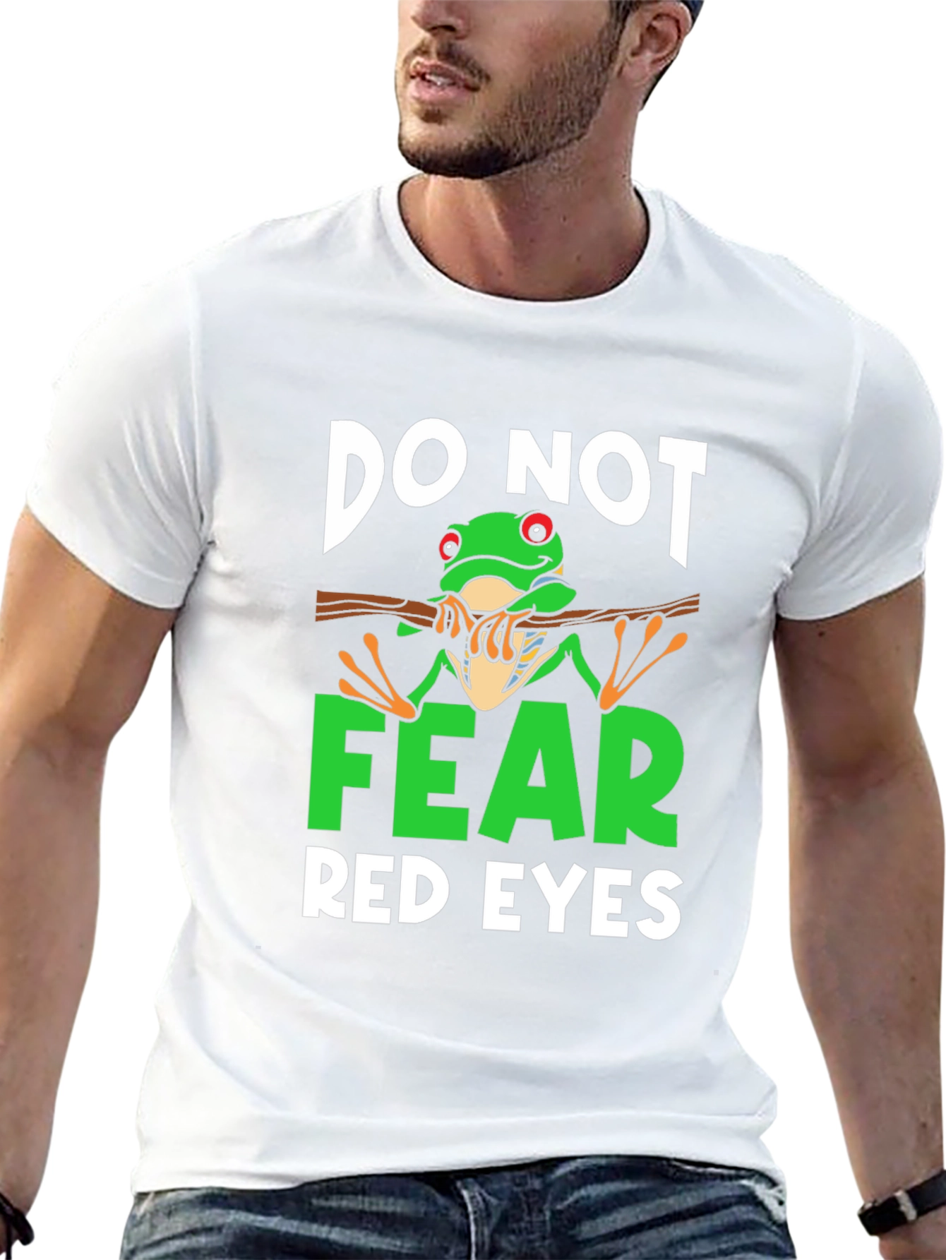 Do Not Fear Red Eyes Frog Graphic Tee