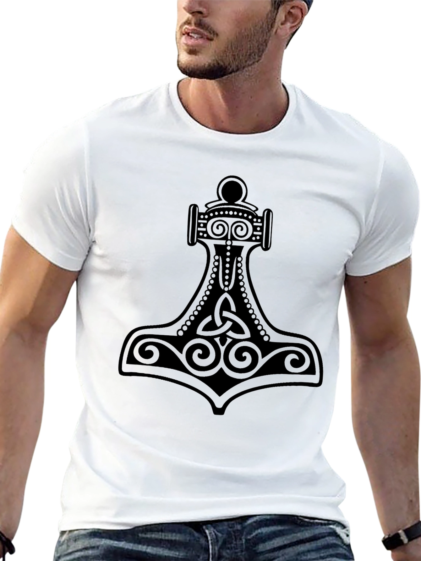 Thors Hammer Graphic Tee - Mjolnir Design